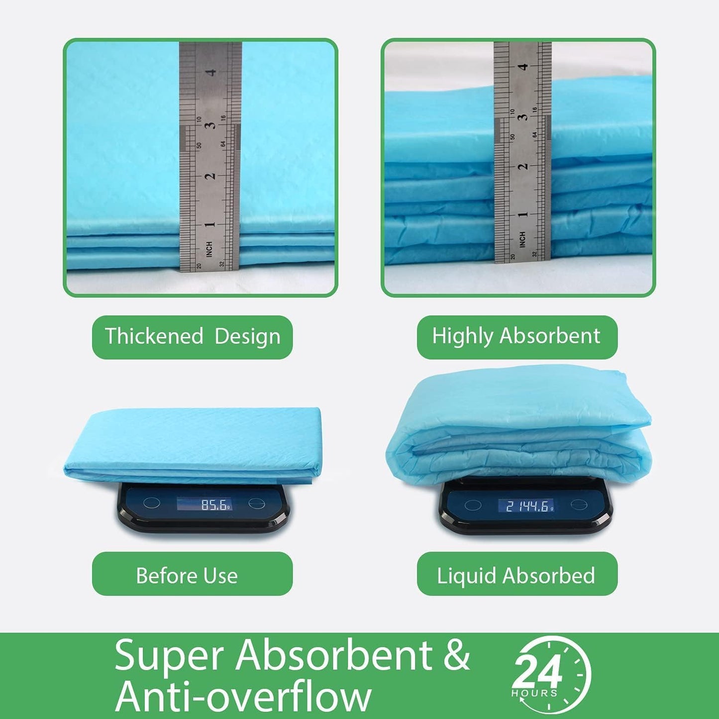 Extra Large Dog Pads 28"x34", 30 Count Thicker Puppy Pads XL, Super Absorbent Pee Pads for Dogs, Disposable Incontience Underpads for Doggies, Cats, Rabbits, Pups, Leak-Proof Pet Potty Mats