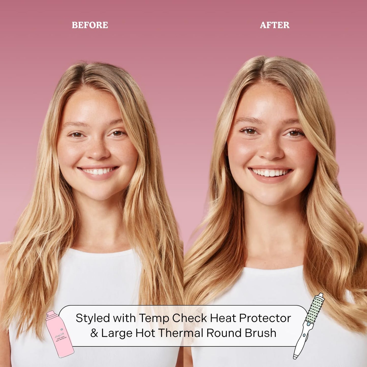 Mane Large Heated Round Brush - 1.77 Inch Thermal Brush for Voluminous Blowouts - Anti-Tangle Bristles, Ionic Technology, Worldwide Voltage - Hair Styling Tools for Medium to Long Hair