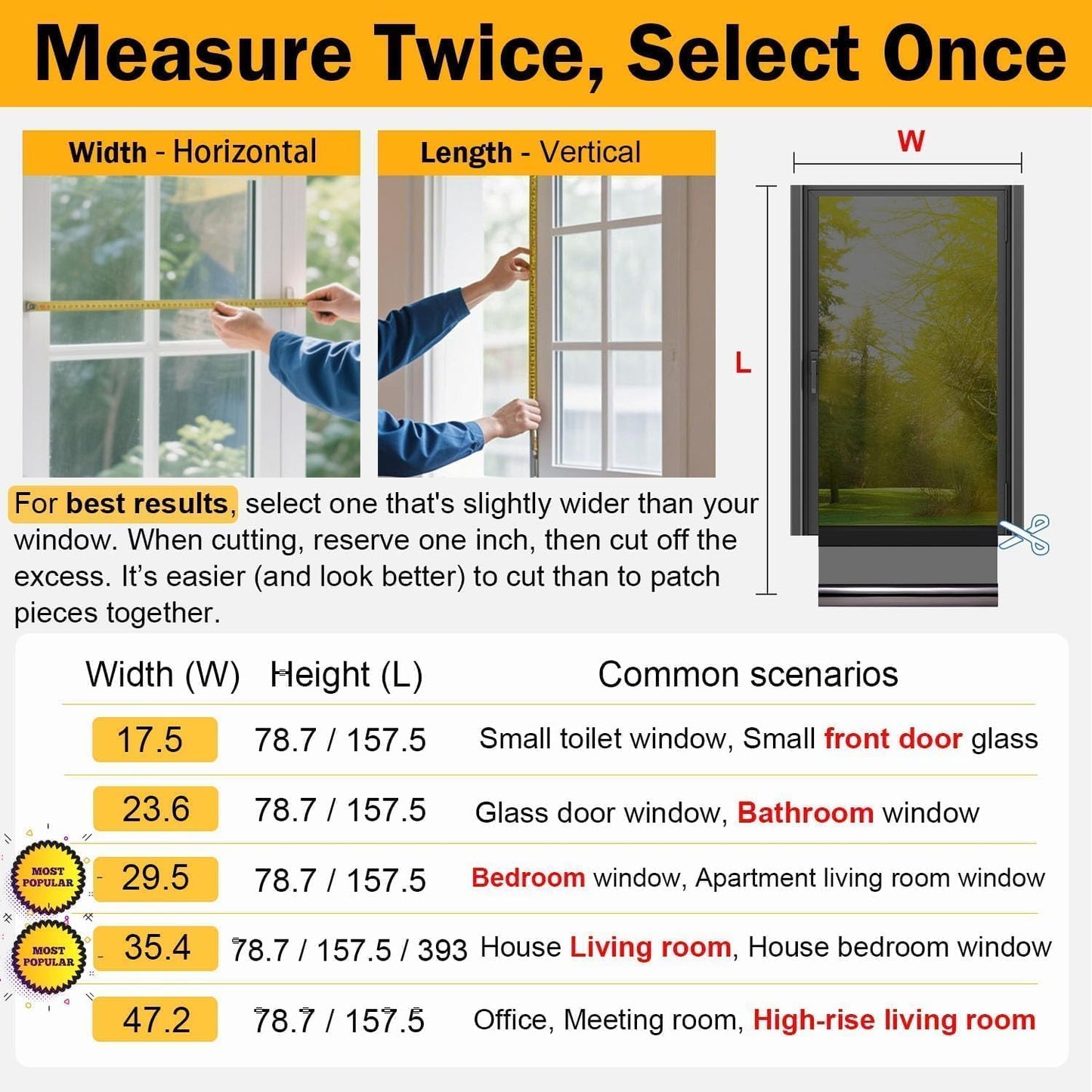 One Way Daytime Window Privacy Film See Out Not in, Window Tint for Home, Reflective Mirror Glass Windows Coverings Sun Heat UV Blocking, Black-Silver, 17.5" X 78.7"