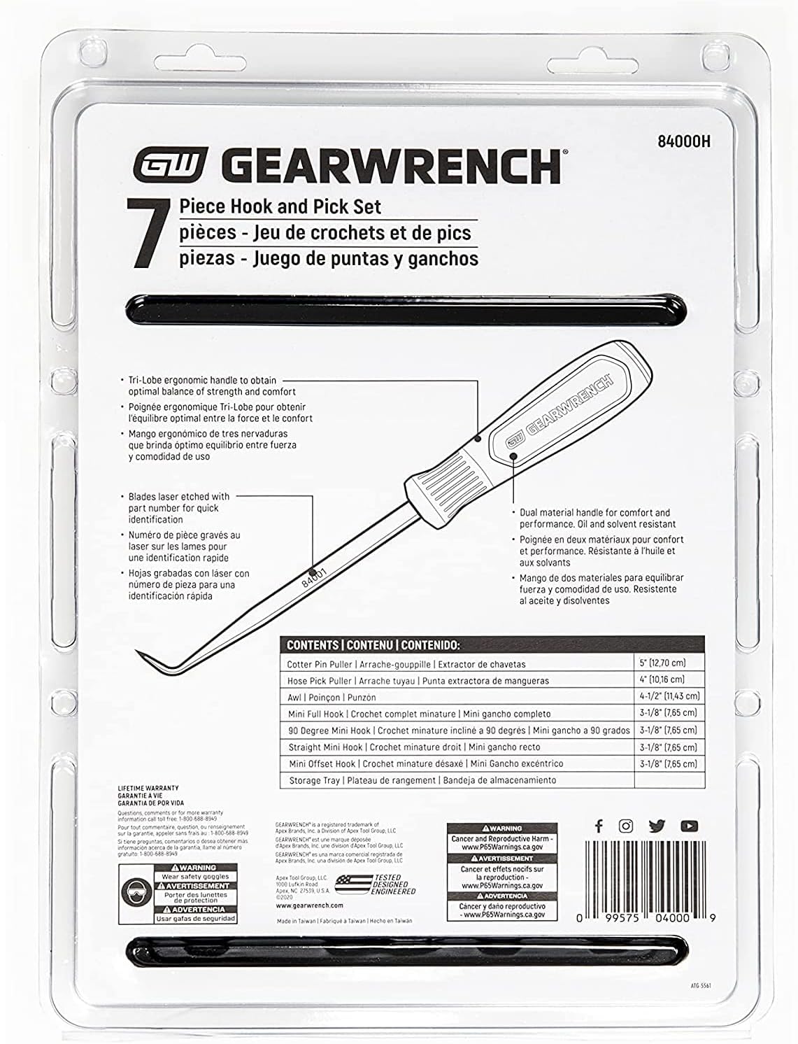 GEARWRENCH 7 Piece Hook & Pick Set | 84000H