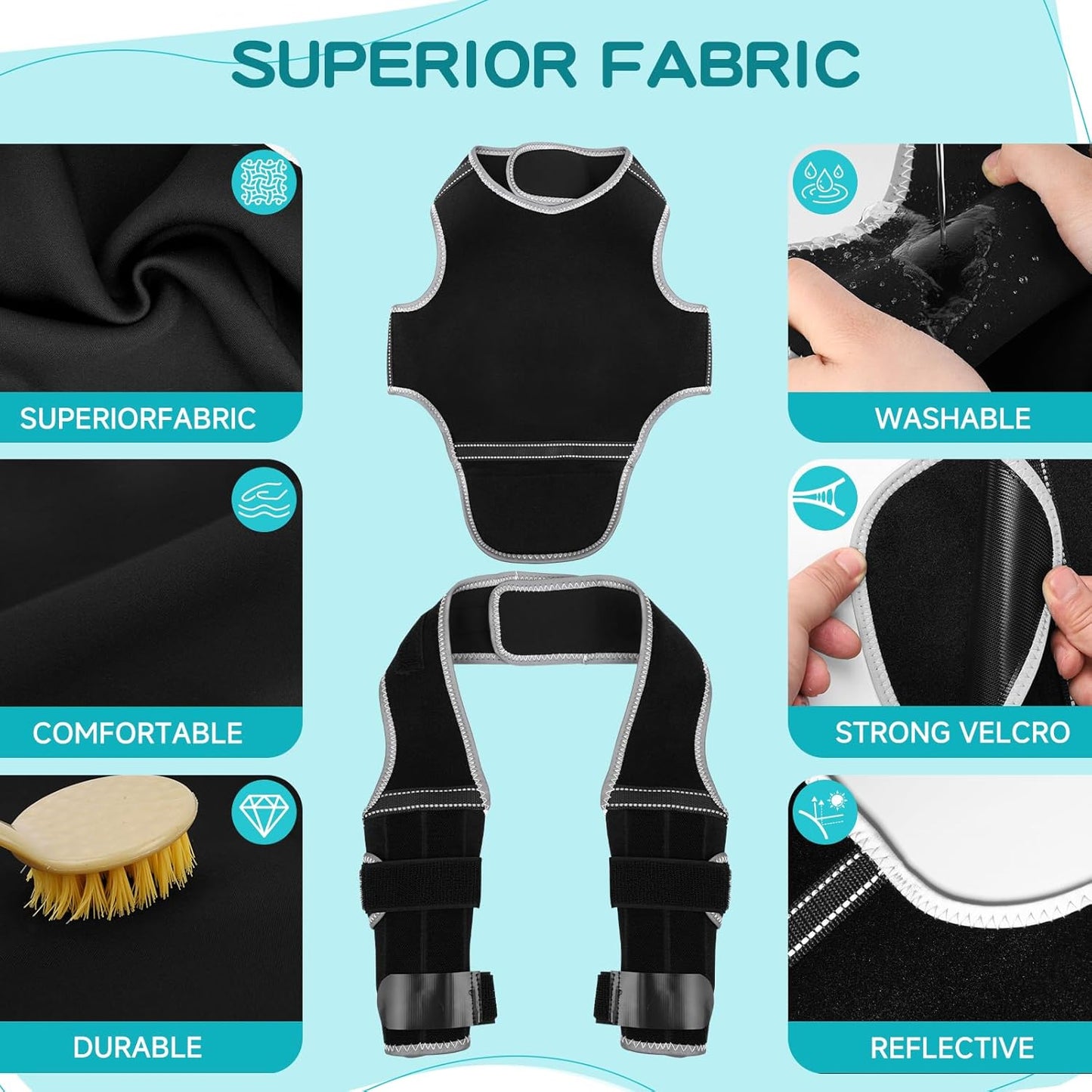 Dog Leg Braces for Torn ACL Hind Leg, Adjustable Dog Knee Brace with 4 Stabilizers, for Dogs with Torn ACL/CCL, Luxating Patella, Ligament Issues & Hip Dysplasia, Small to Large Dogs (M)