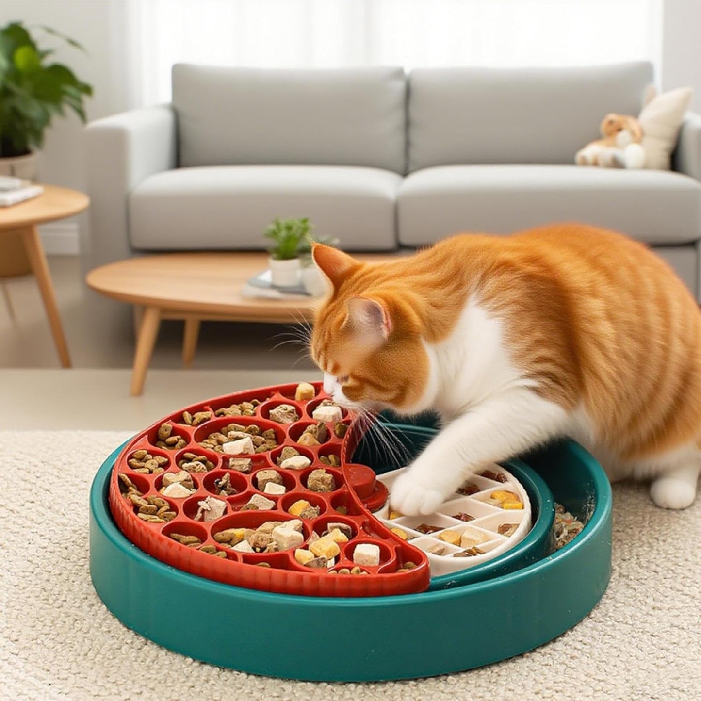 Dog Slow Feeder Bowl | Anti-Choking Food Enrichment Puzzle | Dog Bowls Slow Feeder - for Puppy Pet Cat Breed Eating Feeding Licking Drinking