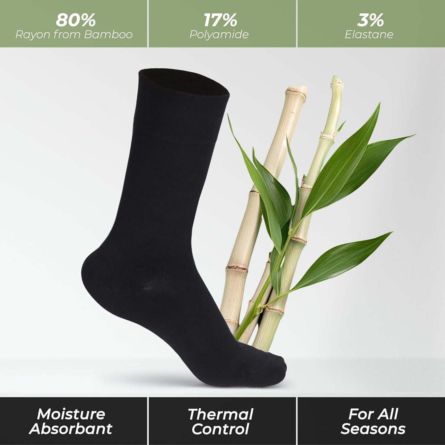 Women's Thin Rayon Dress Socks - Casual Color Crew Socks, Comfort Seam