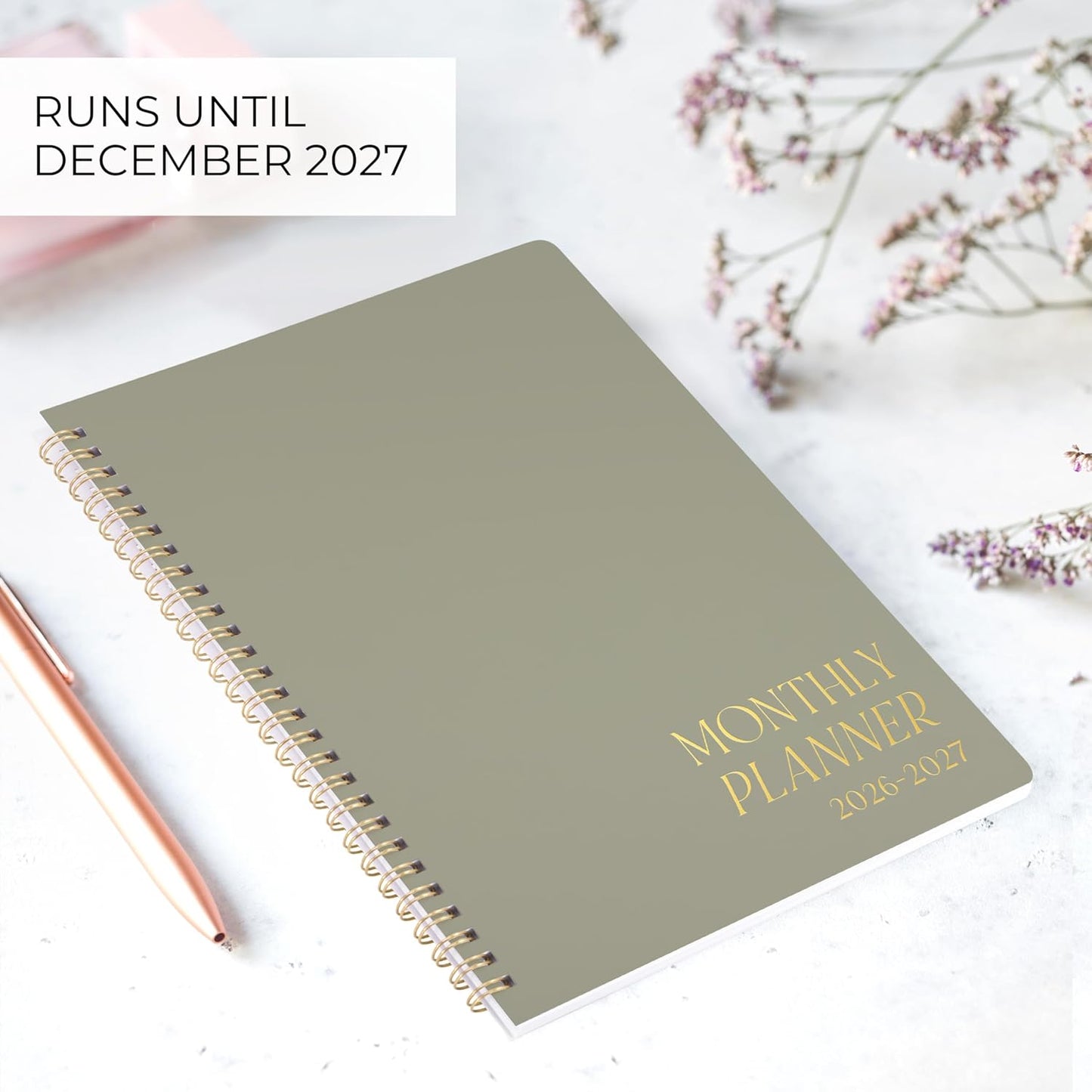 Beautiful 2026-2027 Monthly Planner and Calendar Book - To Do List Notebook That Easily Organizes Your Tasks to Boost Productivity - Runs From January 2026 Until December 2027