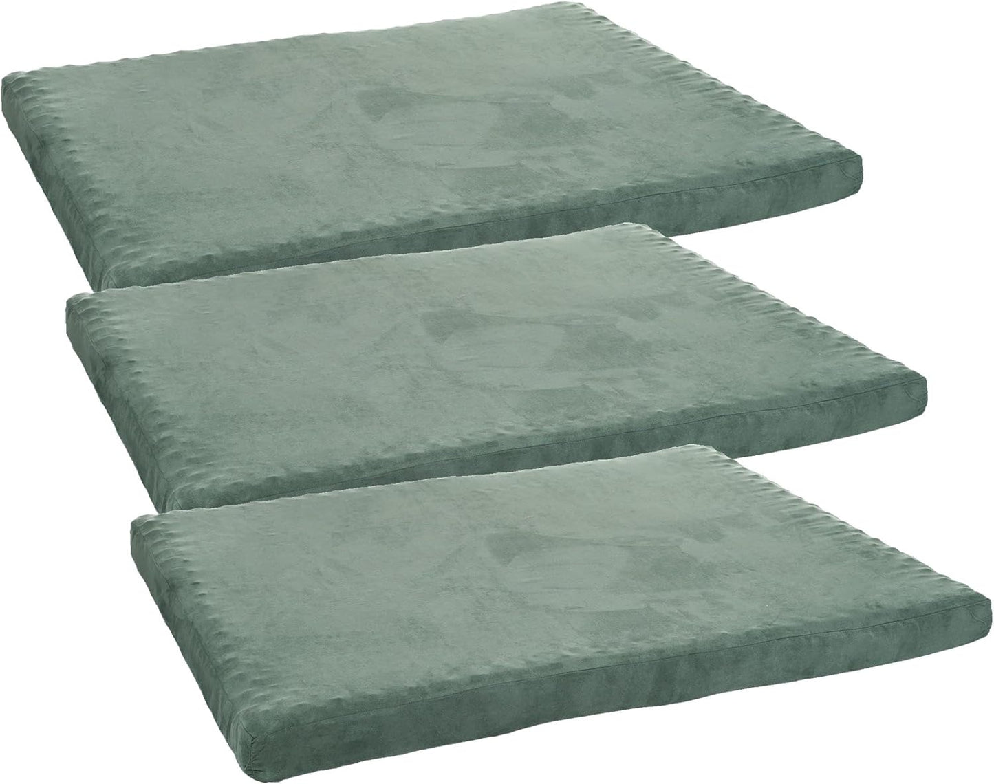 PETMAKER Dog Bed with Removable Cover – 25.5x19 Pet Bed - 3-Inch Egg Crate Style Foam Orthopedic Dog Bed, Microsuede, Non-Slip Crate Bed (Forest) (Pack of 3)