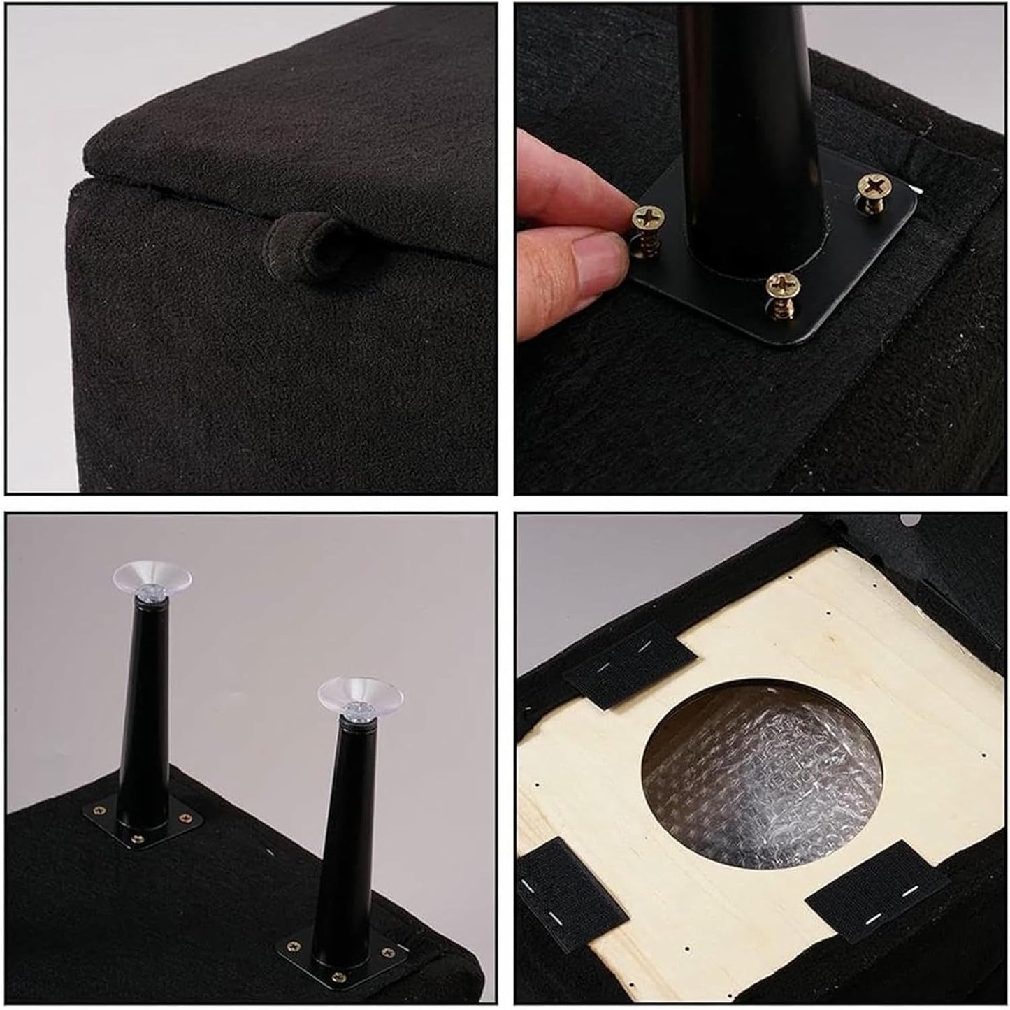 Split Ottoman Dog Ramp, Folding Non-Slip Dog Ramp and Ottoman for Small Medium Senior or Injured Dogs and Cats,Portable Pet Stairs for Bed Sofa and Couch