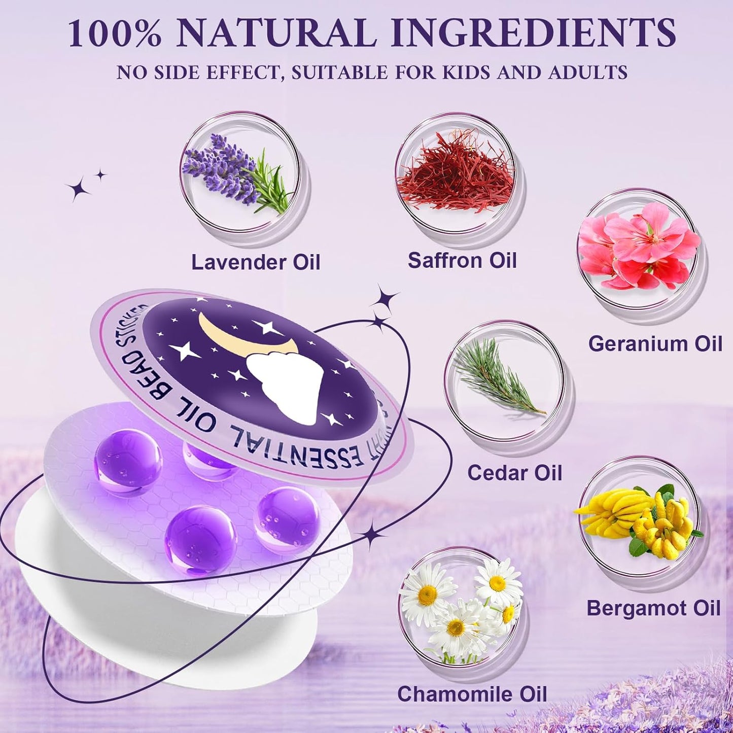 Kids Sleep Patches, Goodnight Sleep Oil Bead Sleeping Aid Patches (30 PCS, Serving Up to 120 Nights), Upgraded Sweet Dream Formula with 100% Natural Plant Ingredients