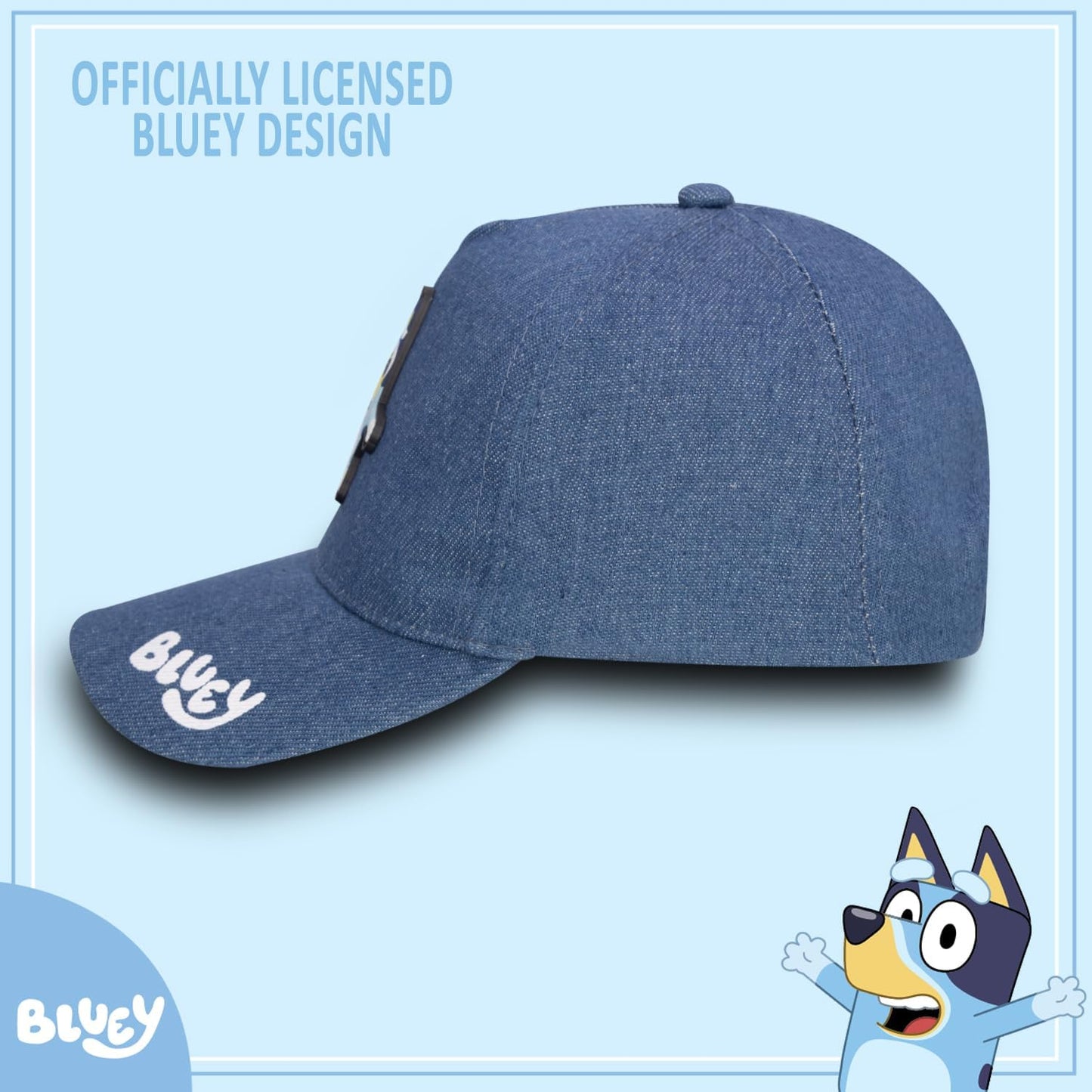 Bluey Hat Toddler Baseball Cap – Cute Hat for Kids, Adjustable Toddler Ball Cap, Bingo, Bandit