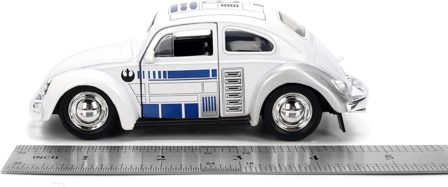Jada Star Wars R2-D2 1959 Volkswagen Beetle Die-Cast Car 1:32 Scale Vehicle – Hollywood Rides Toys