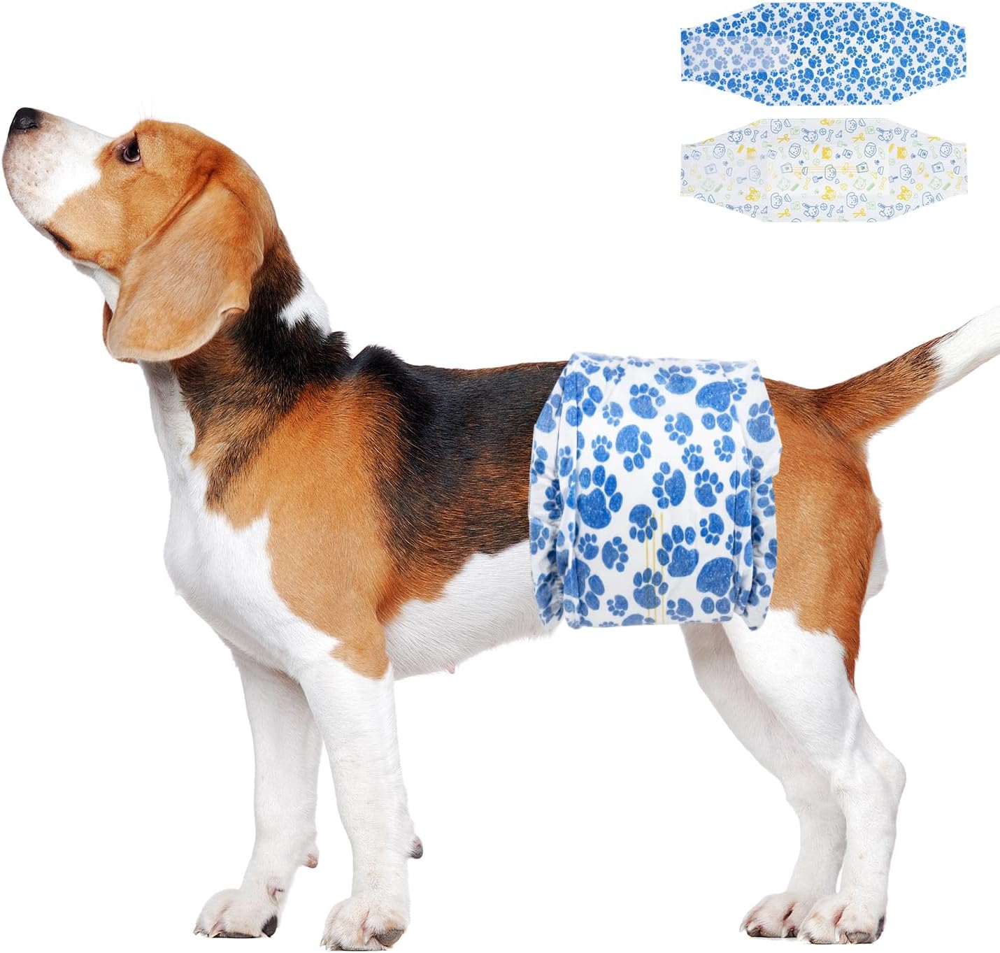 Dono Dog Diapers Male Disposable Male Dog Wraps 40ct Doggie Diapers Wetness Indicator Leak-Proof Dog Belly Wraps, Rapid-Dry Gel Technology Puppy Diapers for Excitable Urination Incontinence, Medium