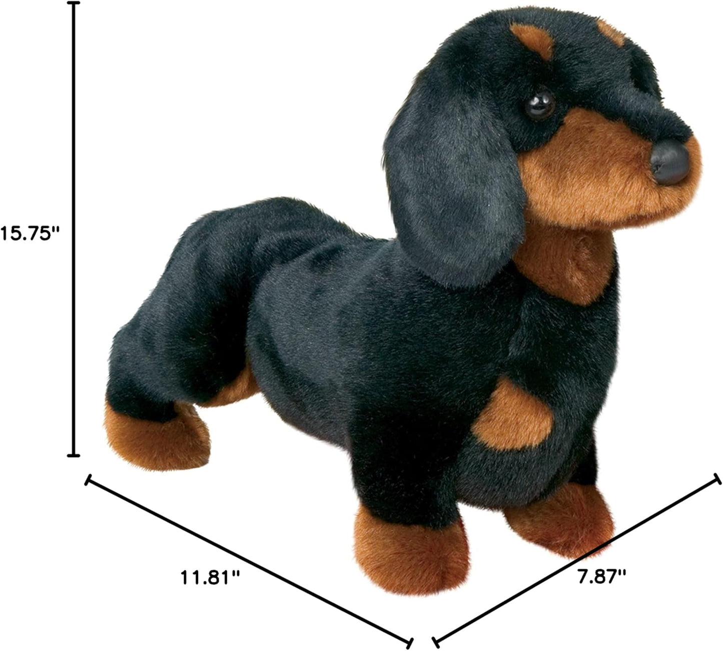 Douglas Spats Black & Tan Dachshund Dog Plush Stuffed Animal