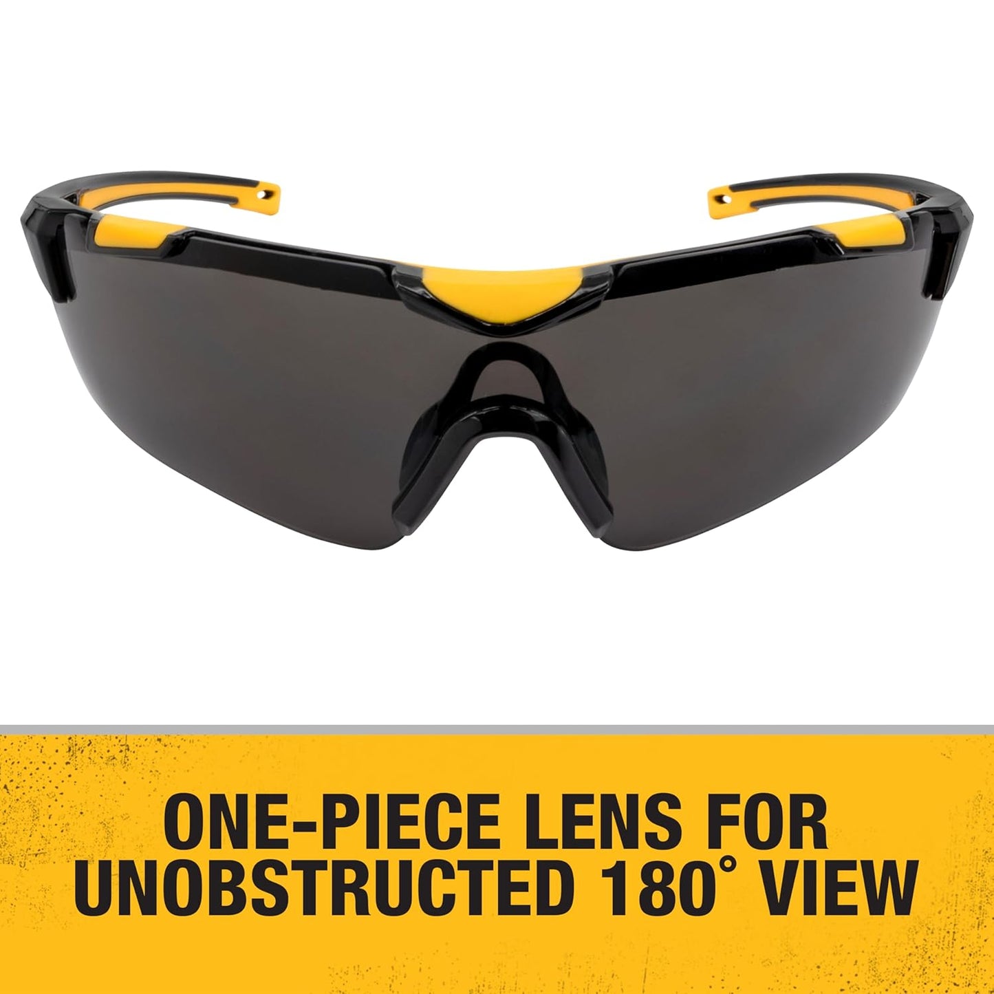 DEWALT DPG110 Chisel Unisex Trim-Fit Half Frame Protective Eyewear, Black Frame Clear Lens