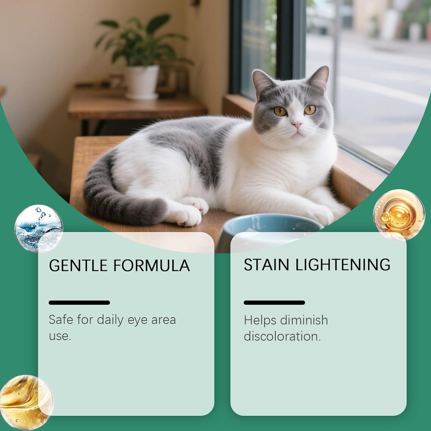 Cat Tear Stain Wipes, 60 Pieces Debris Washing Pads, Pet Eye Cleaner, Soothing Pet Care Pads, Small Medium Large Breed Puppy Kitten, Skin Coat Travel, Home Outdoor Indoor, Tear Wipes for Dog Eyes