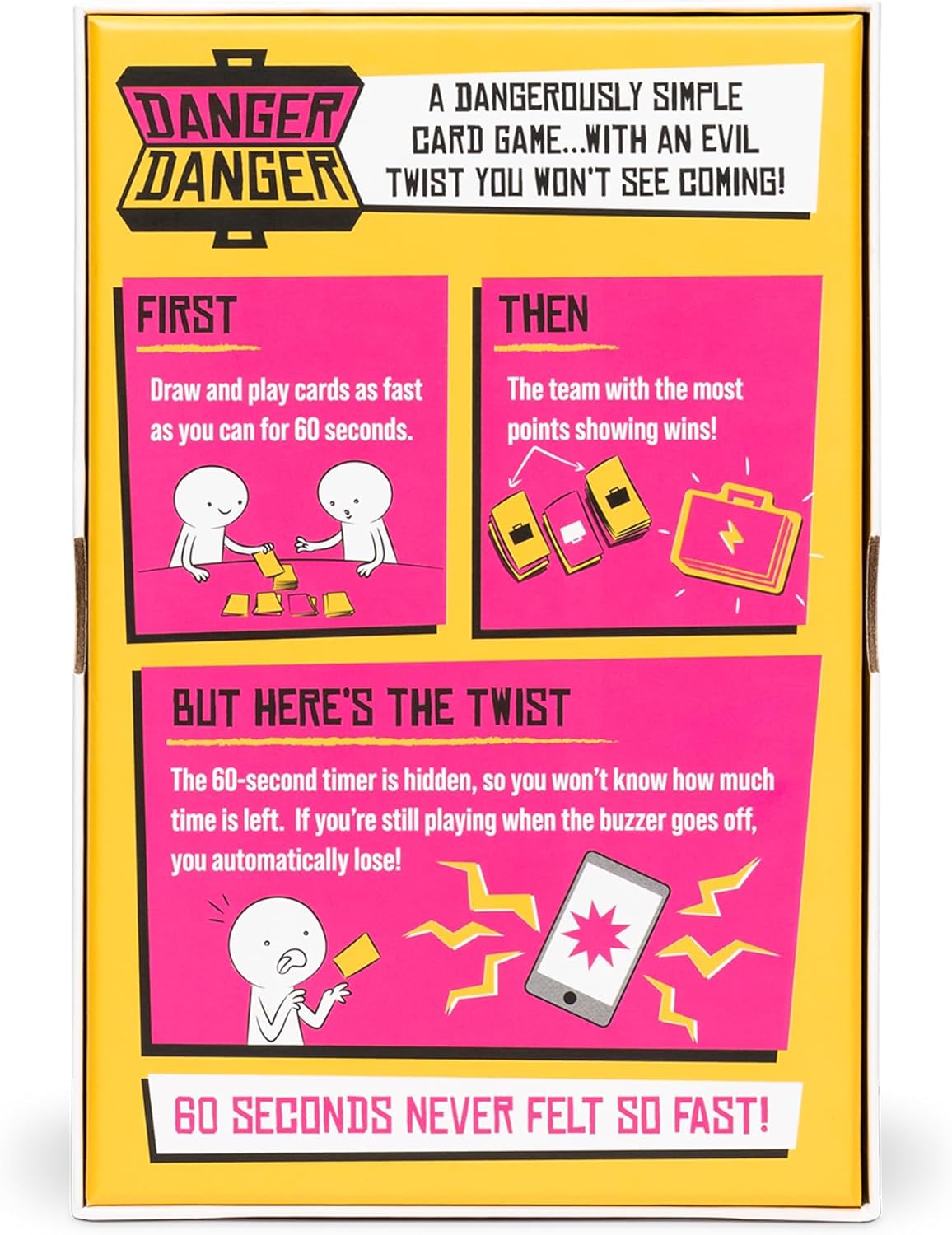 Exploding Kittens Danger Danger 2-8 Players - Ages 7+ - 10 Minutes to Play - Fast Paces Strategic Card Game - Party Game, Family Game Night, Kid and Adult Card Game
