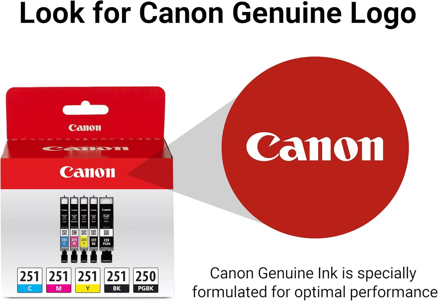 Canon PGI-250/ CLI-251 5 Color Amazon Pack