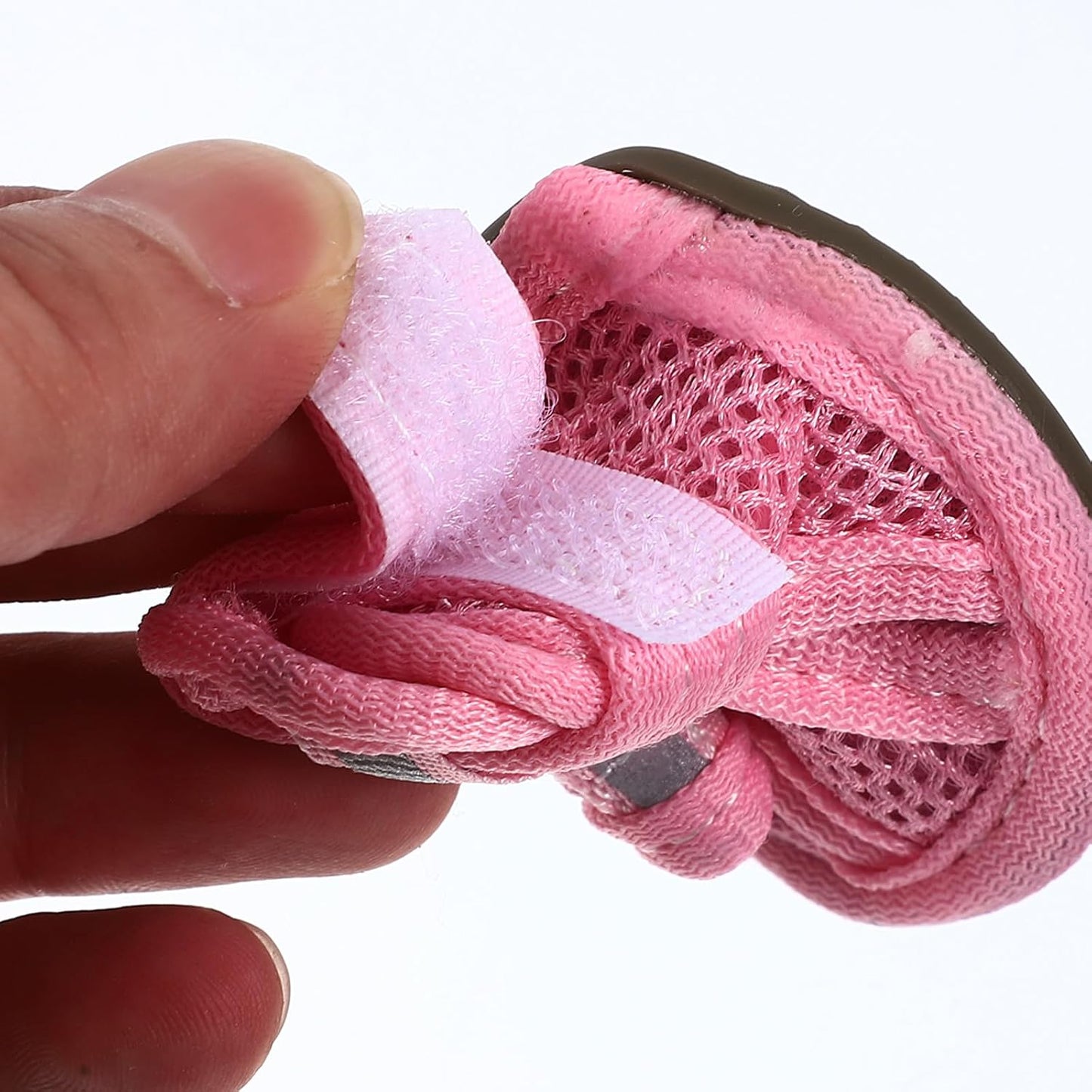 iplusmile Breathable Mesh Dog Sandals Small Size 3 Non Slip Lightweight Soft Rubber Sole Pet Shoes for Outdoor Hot Pavement Protection Summer Paw Covers for Small Dogs 4 Pack
