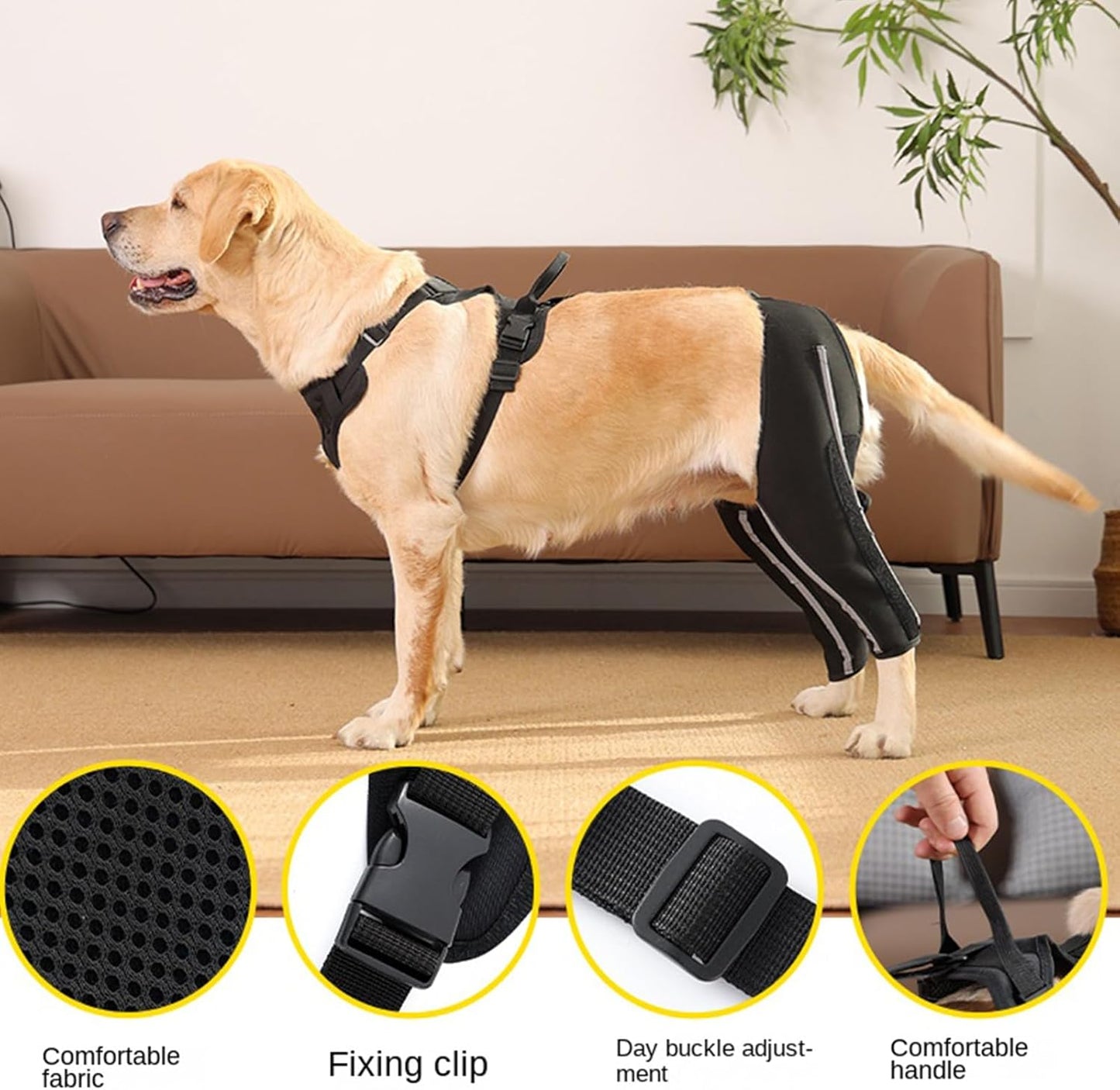 Dog Support Harness for Back Legs - Reflective Strap Lift Harness Sling Carrier,Back Leg Support | for Old Joint Injuries Torn Limping Osteoarthritis Paralysis Walking