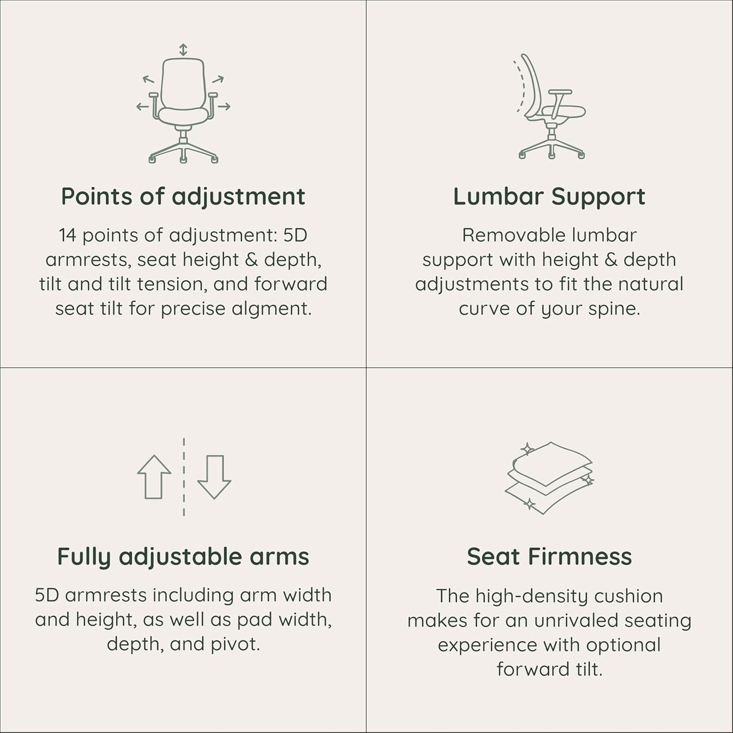 Branch Ergonomic Chair Pro - Mesh Office Chair with 14 Points of Adjustment - Height, Depth & Tilt Adjustable - 5D Armrests - Forward Tilt, Smooth Recline, and Lumbar Support - Shore
