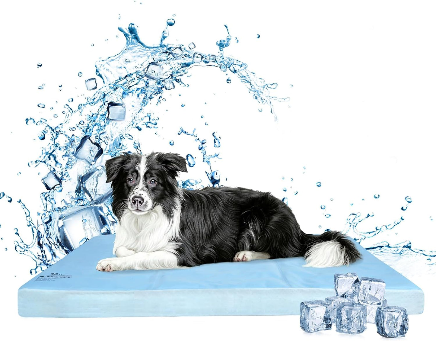 Orthopedic Dog Cooling Mat: Extra-Thick Self-Cooling with Removable Memory Foam & Non-Slip Bottom – Non-Toxic Gel – Indoor & Outdoor Summer Use for Dogs Up to 30 lbs