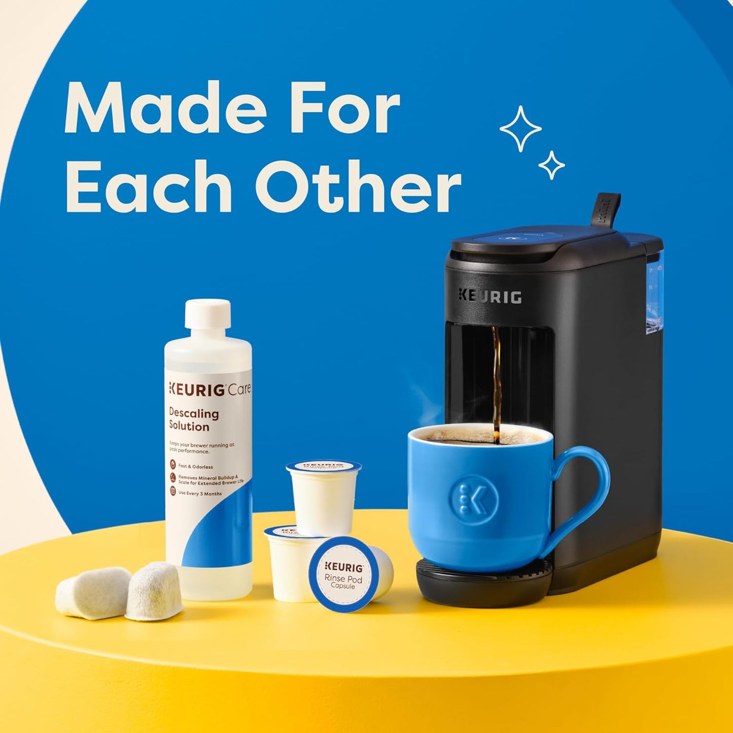 Keurig 3-Month Brewer Maintenance Kit Includes Descaling Solution, Water Filter Cartridges & Rinse Pods, Compatible Classic/1.0 & 2.0 K-Cup Coffee Makers, 7 Count