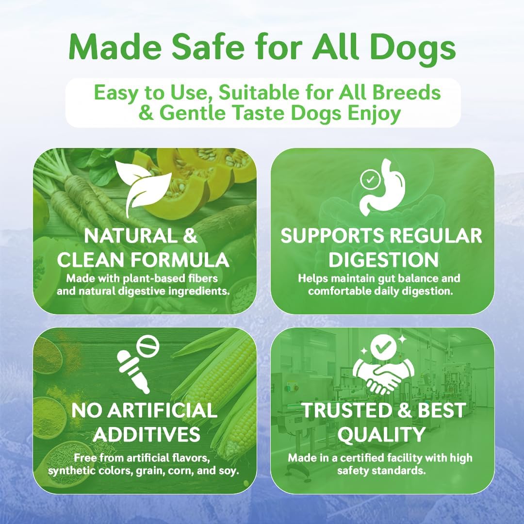 Dog Probiotics Chews – 6 Billion CFU with Prebiotics, Pumpkin, Inulin, Chicory Root & Digestive Enzymes – Supports Gut Health, Digestion, Immunity & Regularity – Natural oft Chews for Dogs