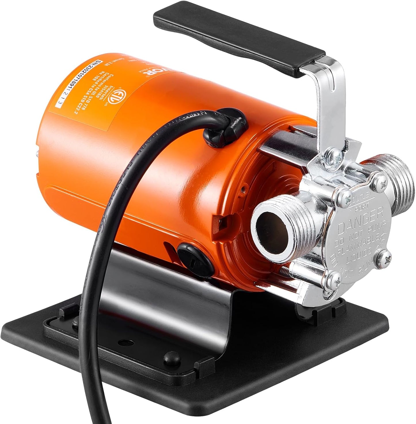 VEVOR Water Transfer Pump 115V, Utility Pump, 360 GPH Larger Flow, 46FT High-Lift, 1/10 HP Portable Electric Utility Pump with Water Hose Kit, Incl. Carbon Brushes, Impeller etc. For Water Removal