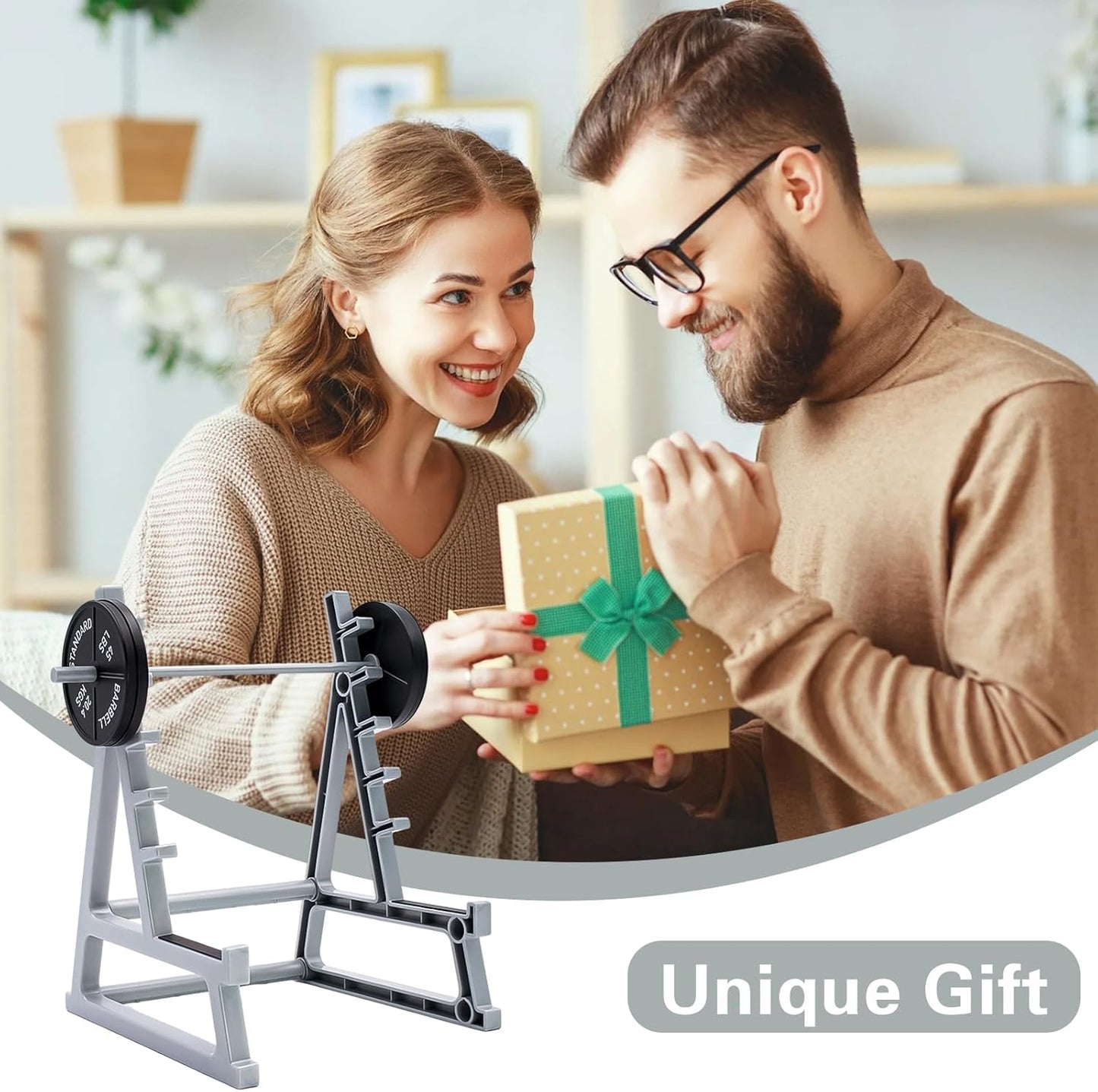 Squat Rack Pen Holder for Desk, Barbell Rack Pen Holder, Gym-themed Unique Shape, Office Stationery Organizer Decor, Mini Weight Racks Pencil Holder for Fitness Weightlifting Lovers