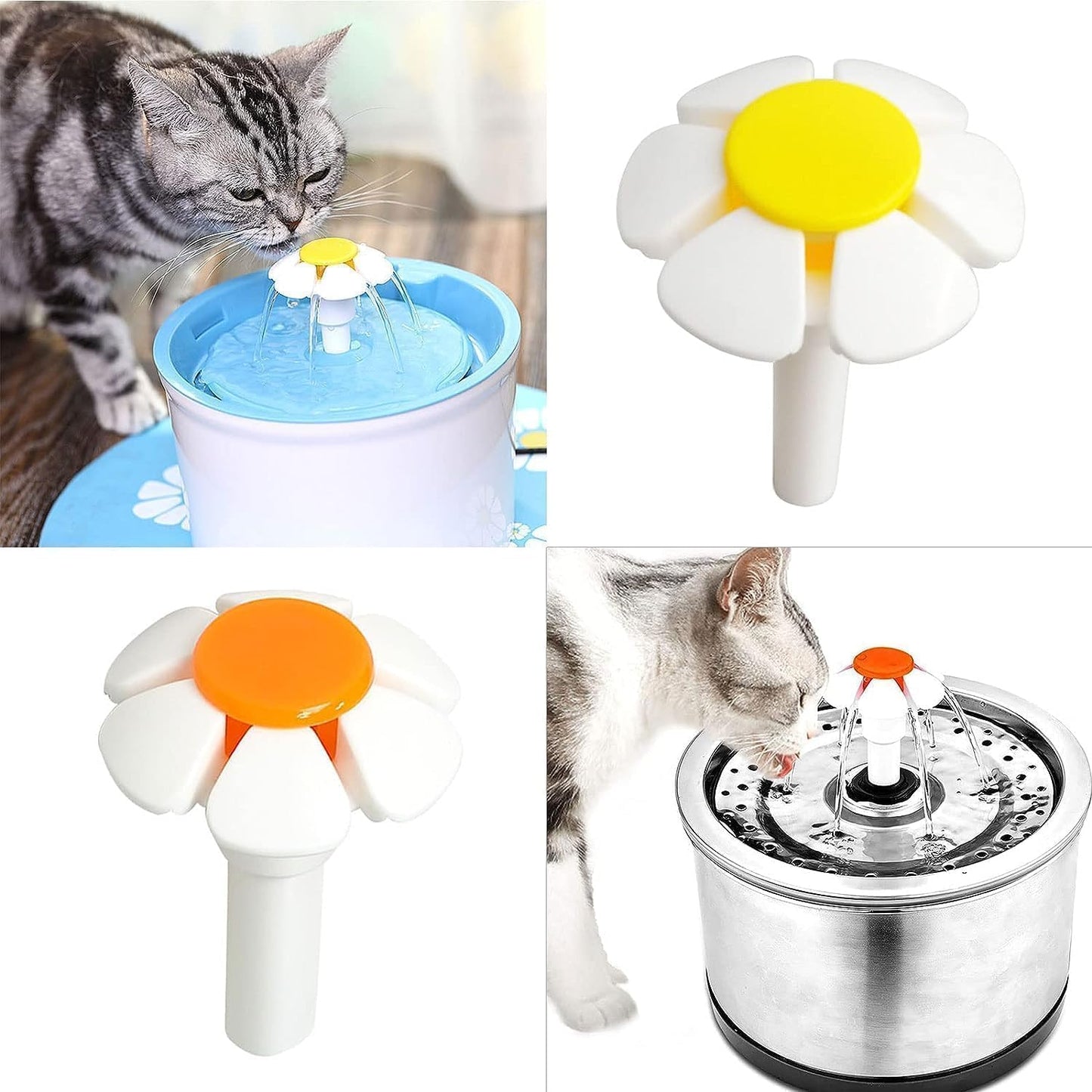 Cat Flower Water Fountain, Pet Water Fountain Nozzle Replacement Flower for Head for Cat Fountain Automatic Drinking Water Dispenser Pet Water Fountain Flower Top Replacement Fountain Parts