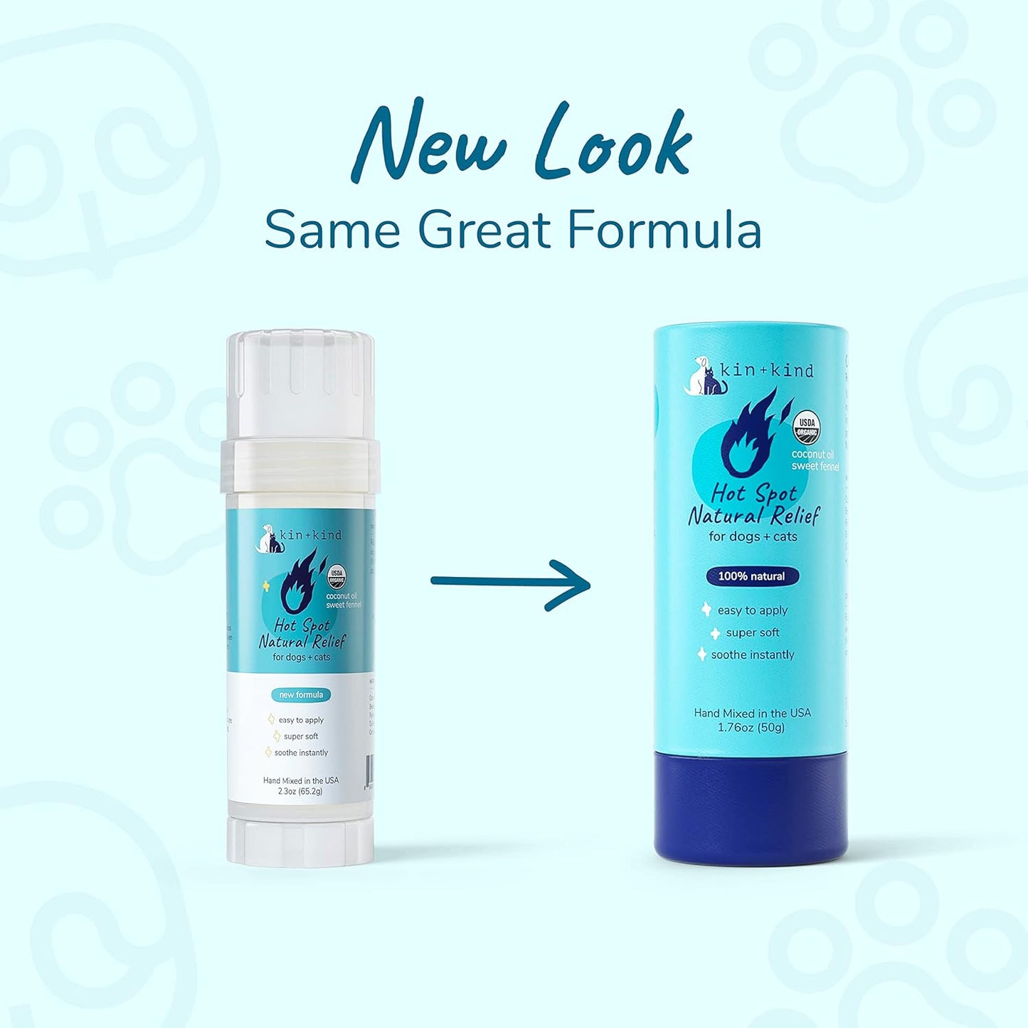 kin+kind Hot Spot Treatment for Dogs & Cats- Itch Relief, Skin Soothing and Healing Balm - Coconut Oil, Beeswax, Sweet Fennel Oil - All Natural - Made in USA