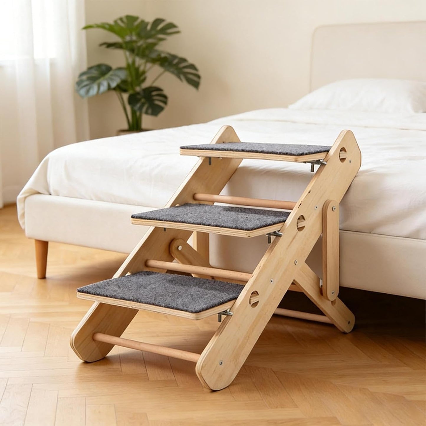 Genérico Cat Steps, Non-Slip Stable Pet Stairs, Ramp Ladder for High Beds, for Bedroom, Living Room, Sofa, Armchair, Reaching and Climbing