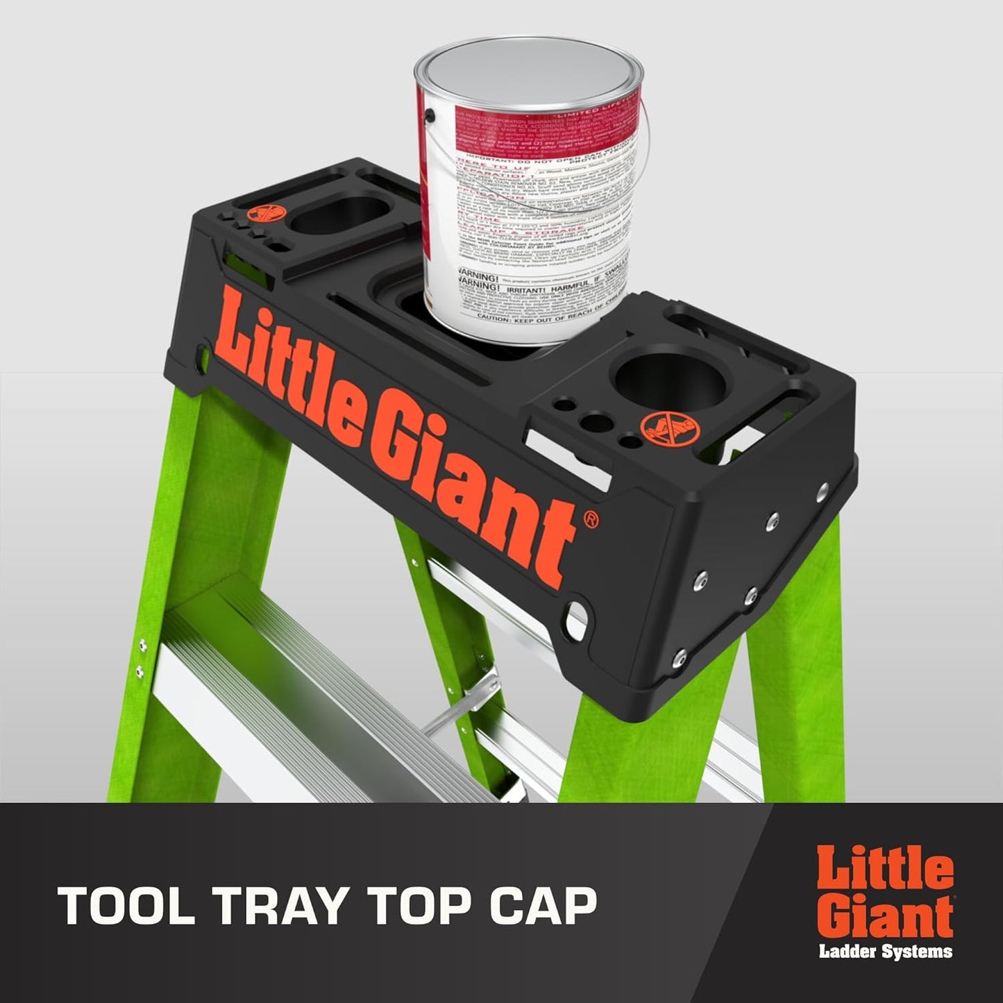 Little Giant A-Force300 4 Ft Ladder with 5in Spreader Step, Lightweight Non-Conductive Fiberglass Step Ladder with Slip-Resistant Feet, 300 Lbs. Capacity Type IA Extra Heavy Duty A-Frame Stepladder