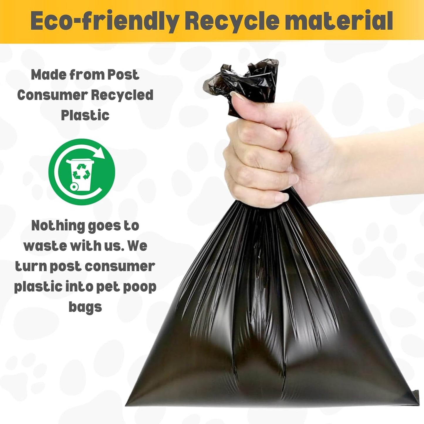 Dog Poop Bags Value Pack (1400 ct.) Extra Thick Strong Doggy Bags Guaranteed Leak-Proof Biodegradable Poop Bags w/Dispenser Eco-friendly Landfill-Degradable Refill Rolls (Black, 70 Rolls, Unscented)