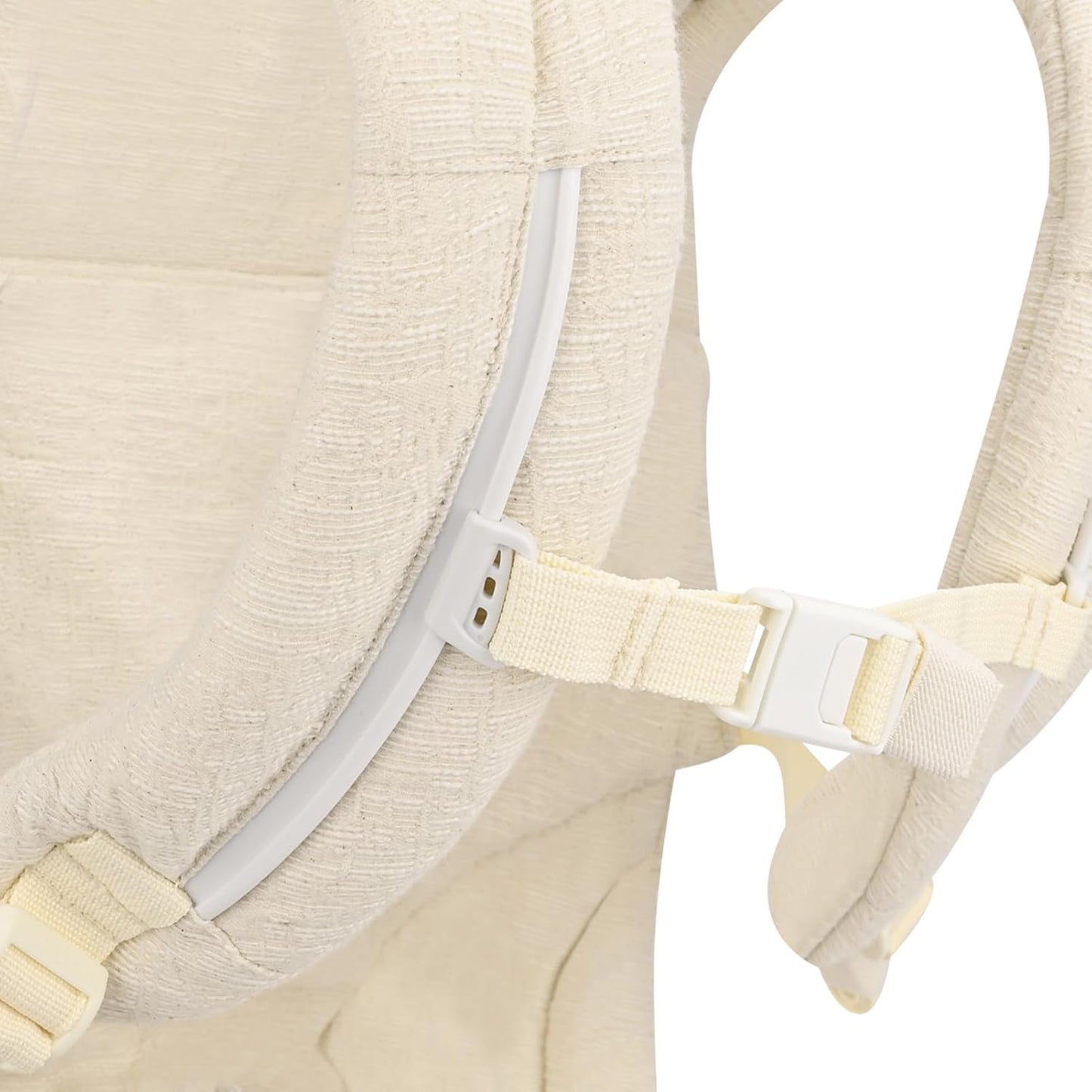 Bebamour Baby Carrier Ergonomic Infant Carrier for 7-32lbs, Adjustable Knob for Baby Hip Healthy Develop, Soft Cotton Infant Carrier,Front and Back Baby Carrier with 2 Teething Pads (White)