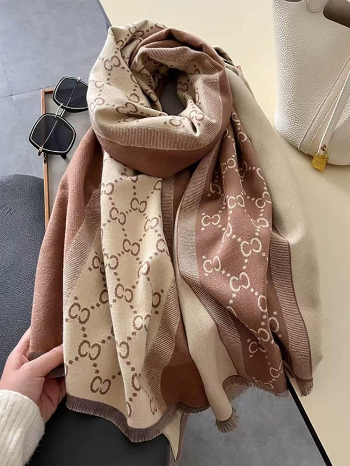 FairyCity Pashmina shawl wraps for women Winter Warm blanket Scarf Soft Reversible Long Large Scarves