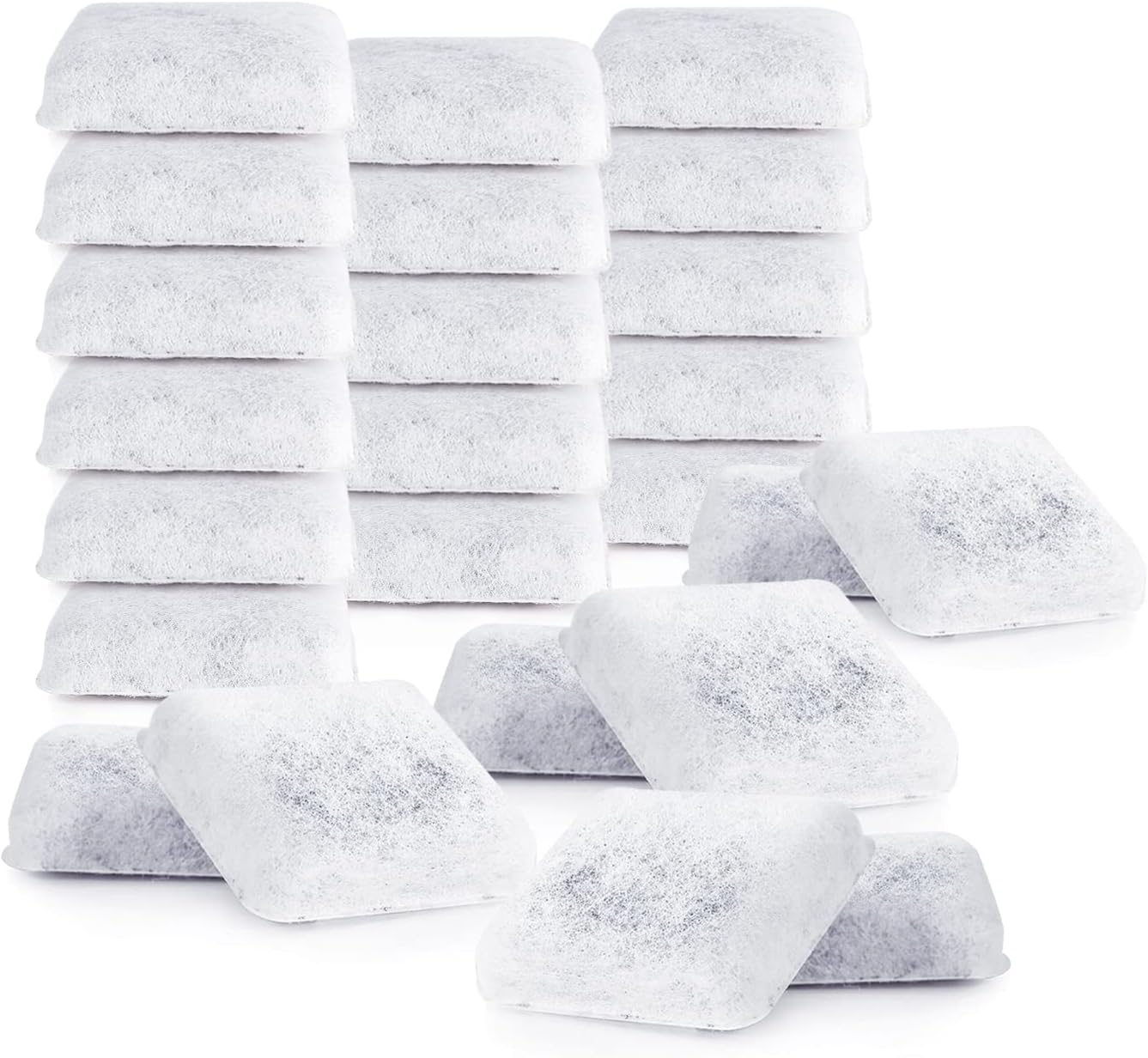 Pack of 24 Replacement Filters Compatible with Petmate Mason, Petmate Replendish, Mason Gravity Pet Fountains - Dog/Cat Water Fountain Dispenser Filters