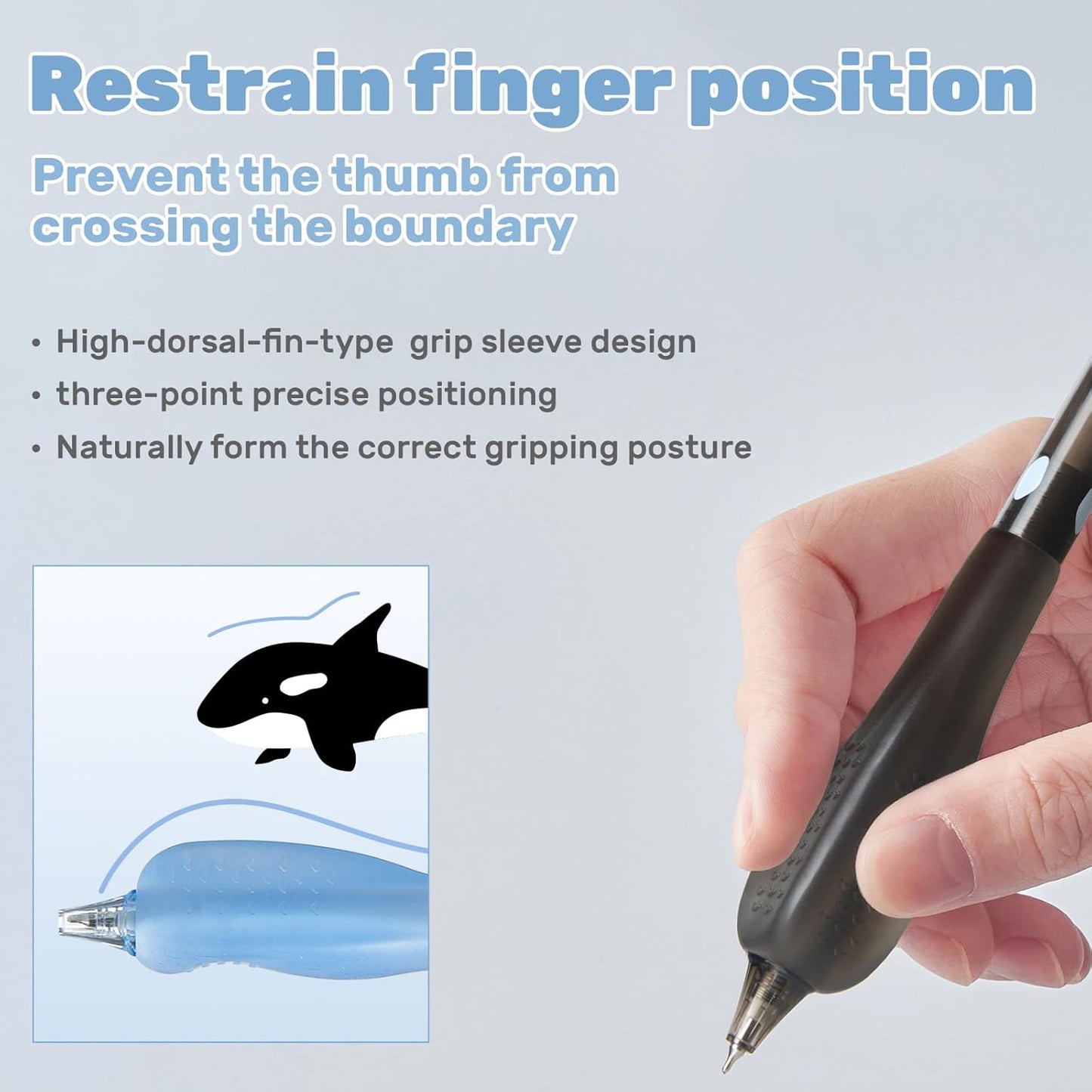 Smooth Writing Pens - Fine Point 0.5mm Black Ink Gel Pen, Retractable Click Design with Ergonomic Soft Grip Cushion, 5 Pcs for Office & School Supplies (4-Pack)