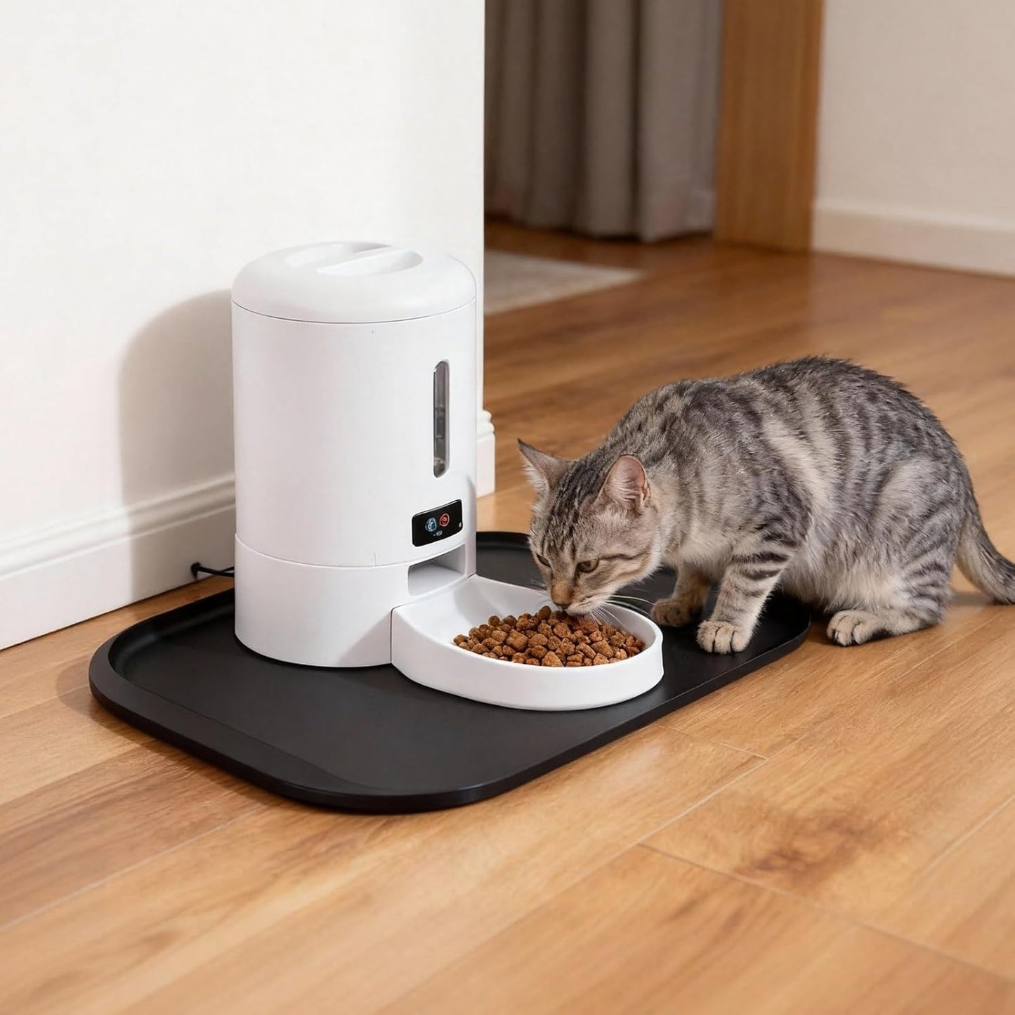 Pet Food Mat Waterproof with Raised Edge for PETLIBRO 17.7"x12",BPA Free Non-Slip Dog & Cat Food Mat, Feeding Mat for Food and Water Bowls, Spill Proof Mat to Protect Floors