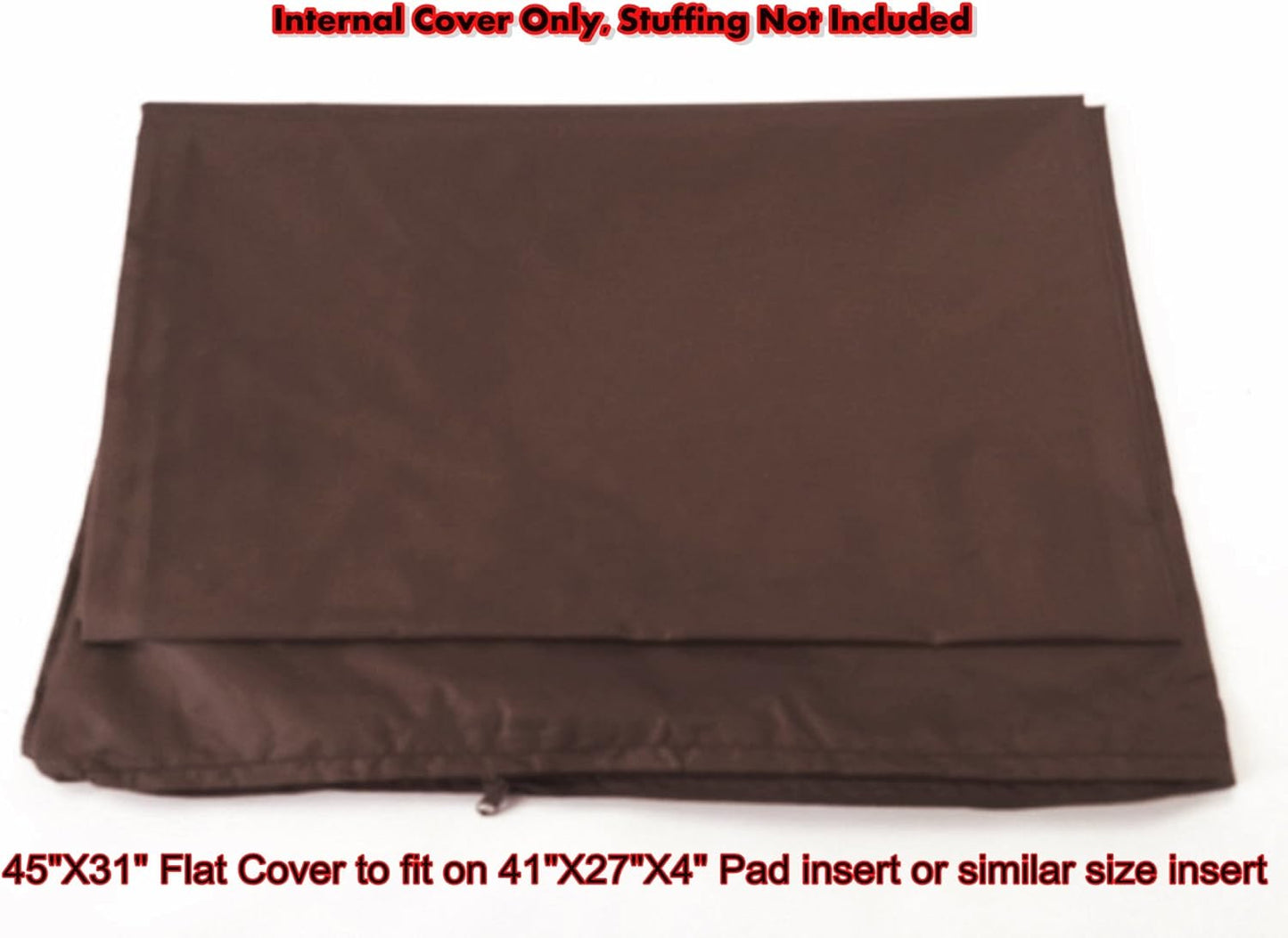 Dogbed4less 1 Pack Internal Duvet Case Waterproof Zipper Dog Bed Cover for Large 41"x27"X4" Memory Foam Pad Pet Bed - 45"X31" Flat