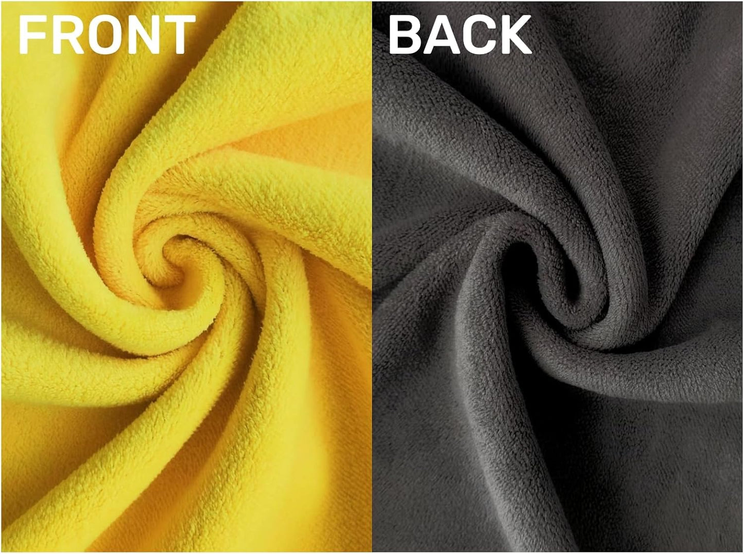 Microfiber Dog Towel- Super Absorbent Fast Drying Towel for Dogs Cats Yellow & Grey (S 11.81 * 23.62 in)