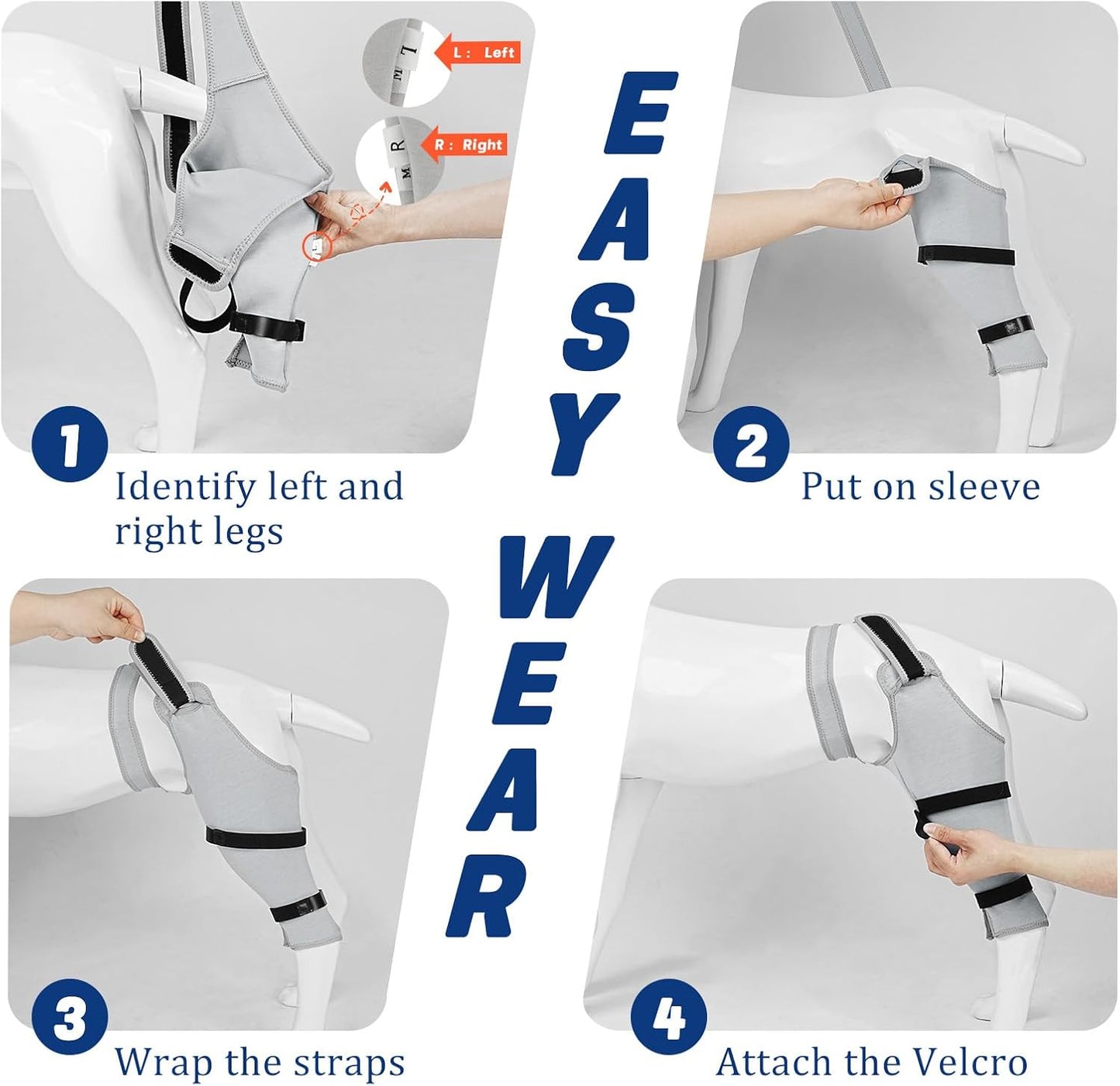 Sleeve for Dog Rear Leg to Stop Licking: Recovery Wrap After TPLO ACL Surgery, for Injured Back Legs, Alternative for Dog Cone for Leg Wounds
