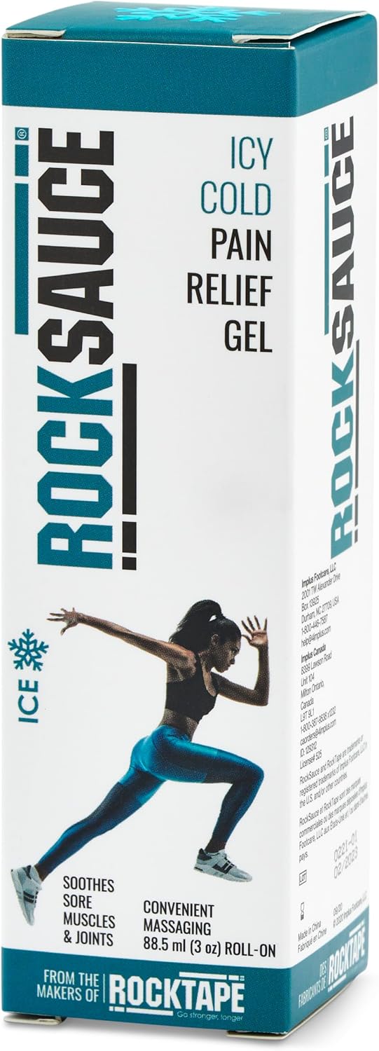 RockTape RockSauce Ice Cooling Muscle Relief Cream with Menthol, 3 Ounce
