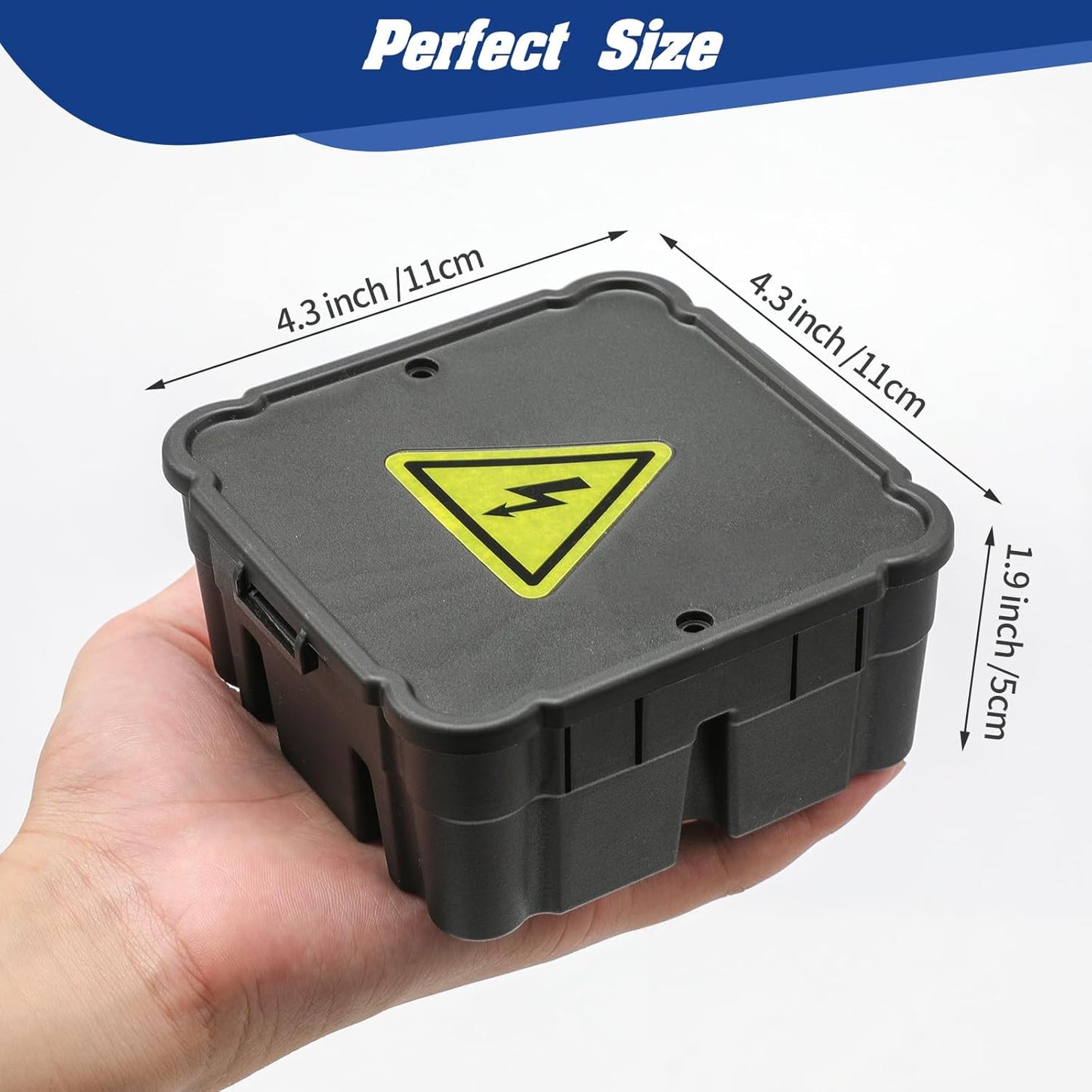 Black Open Splice Junction Box (1 Pack)，Open Splices Repair Open Splices, 5 Second Installation Splice Box, Wire Electrical Junction Box with Cover V0 Flame Retardant Rating(Highest Level) (1)