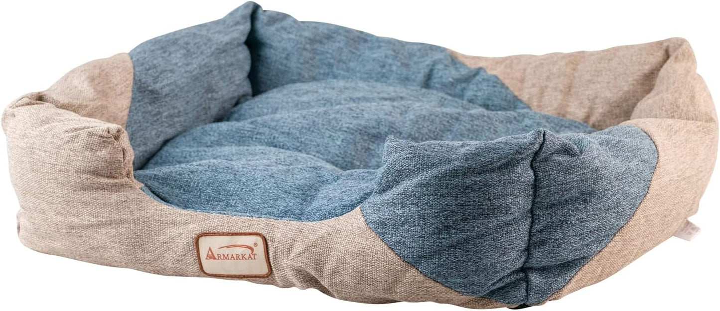 Armarkat C47 Cat Bed, One Size,Navy Blue, Beige