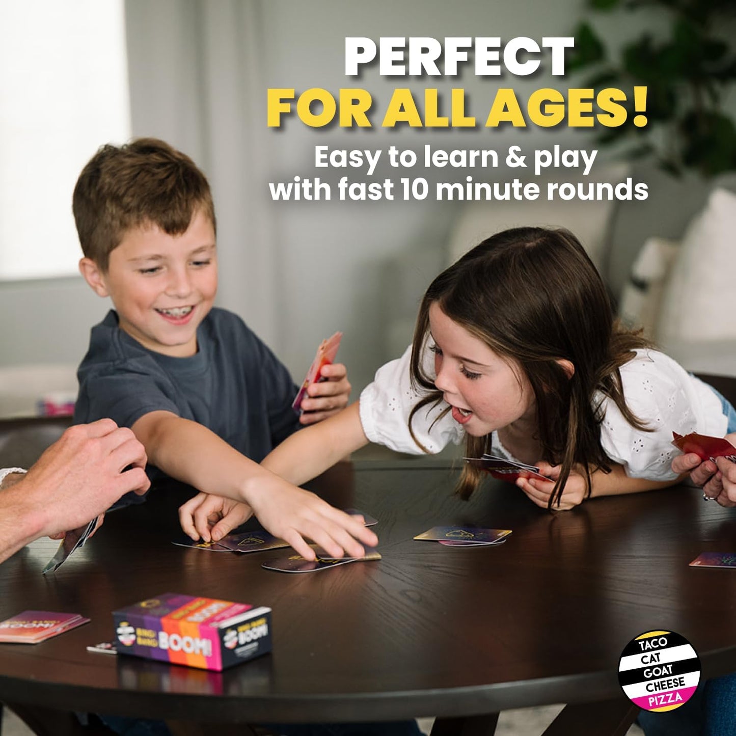Bing Bang Boom Hilariously Fun Card Game for Family Game Night by Taco Cat Goat Cheese Pizza | Easy to Learn and Play with Fast 10 Minute Rounds | Fun for Kids, Teens, and Adults | 2 - 6 Players