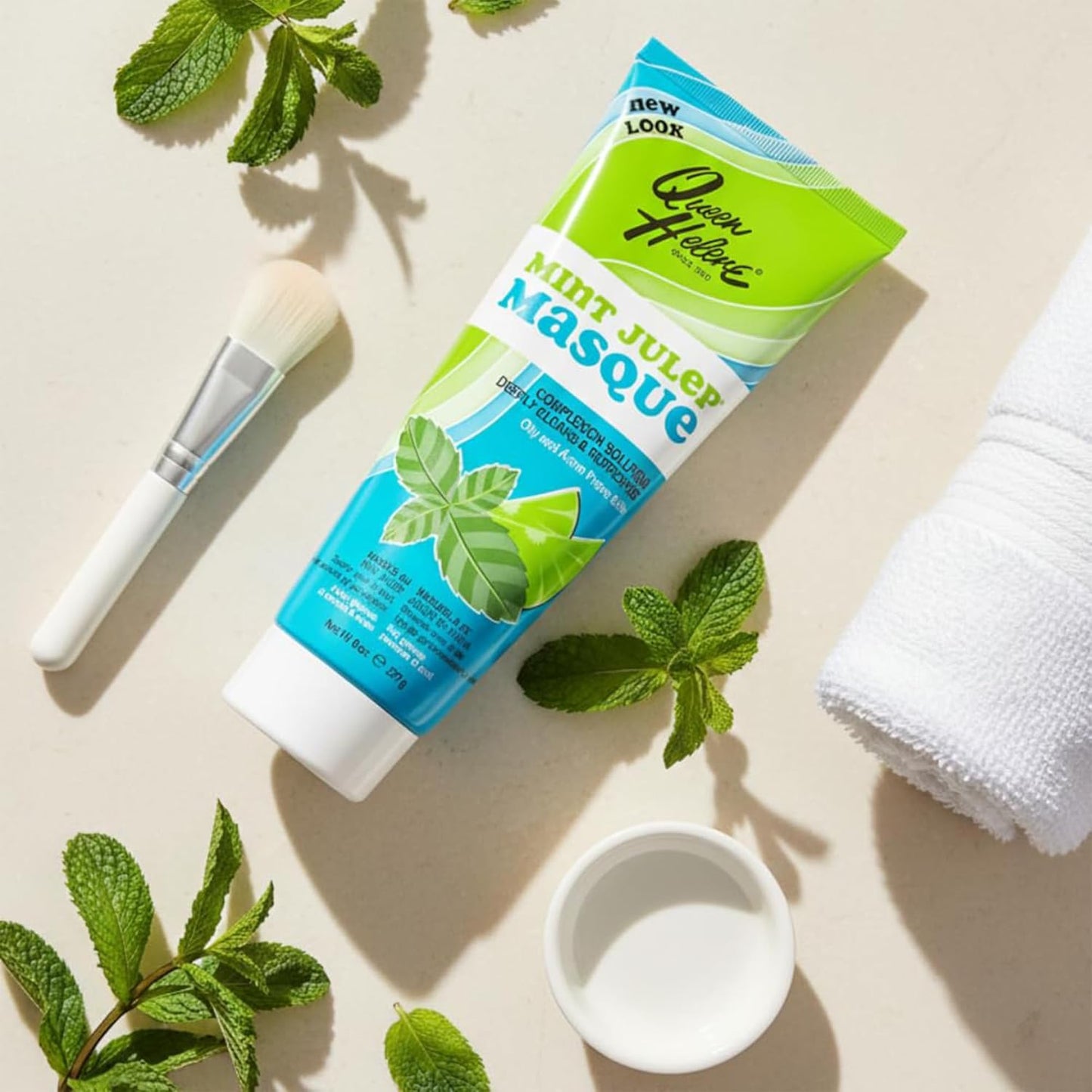 Queen Helene Mint Julep Masque 8 oz – Deep Cleansing Clay Face Mask for Oily & Acne-Prone Skin | Purifies Pores & Soothes with Refreshing Mint | Classic Spa-Quality Treatment Made in USA