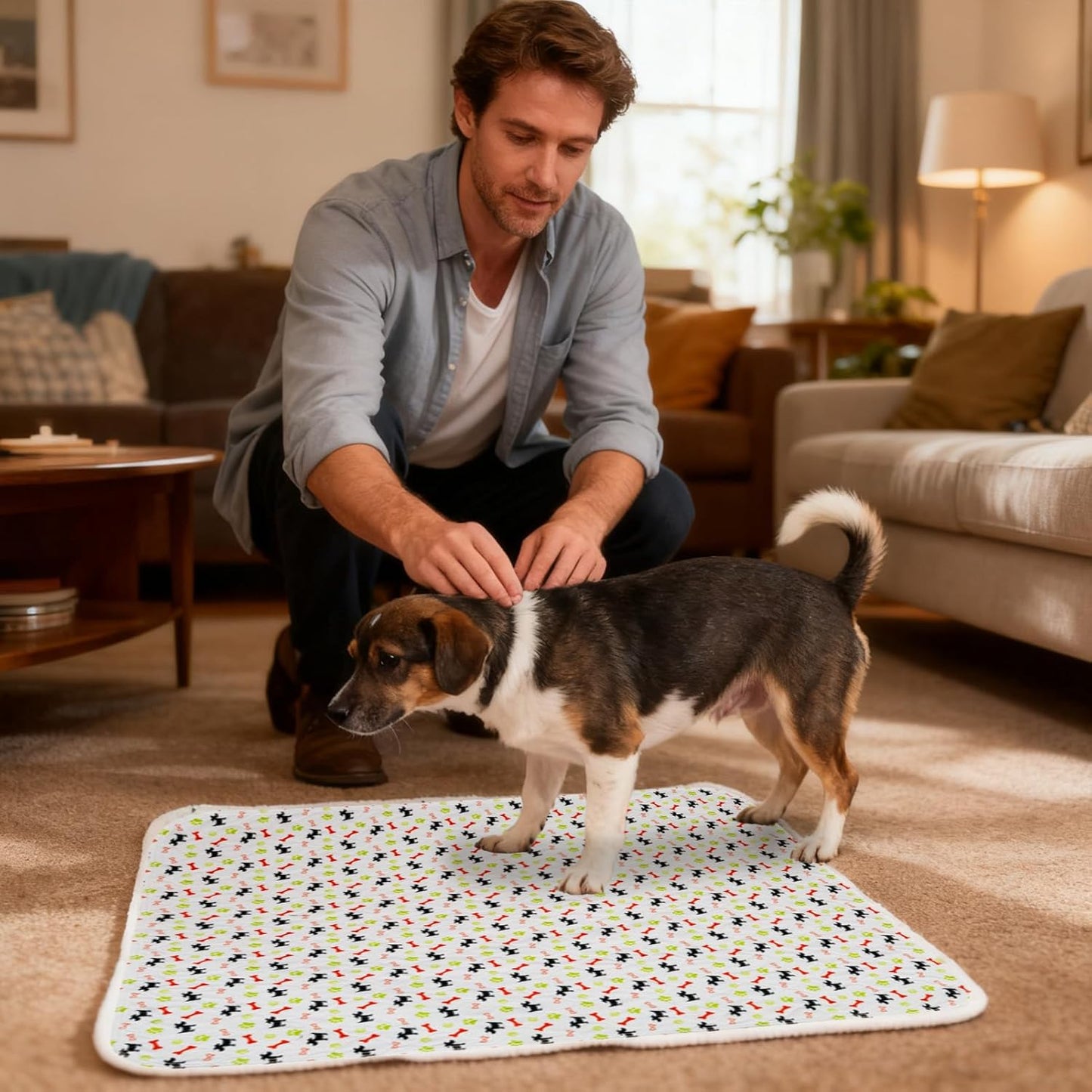 Pee Pads - Fast Absorbent, Reusable Washable Pet Training Mat | Sturdy Fabric Material, Perfect for Cats Dog Potty Training Home Travel Playpen Crate Litter Box Grass, 23.62x15.75x0.2 Inches