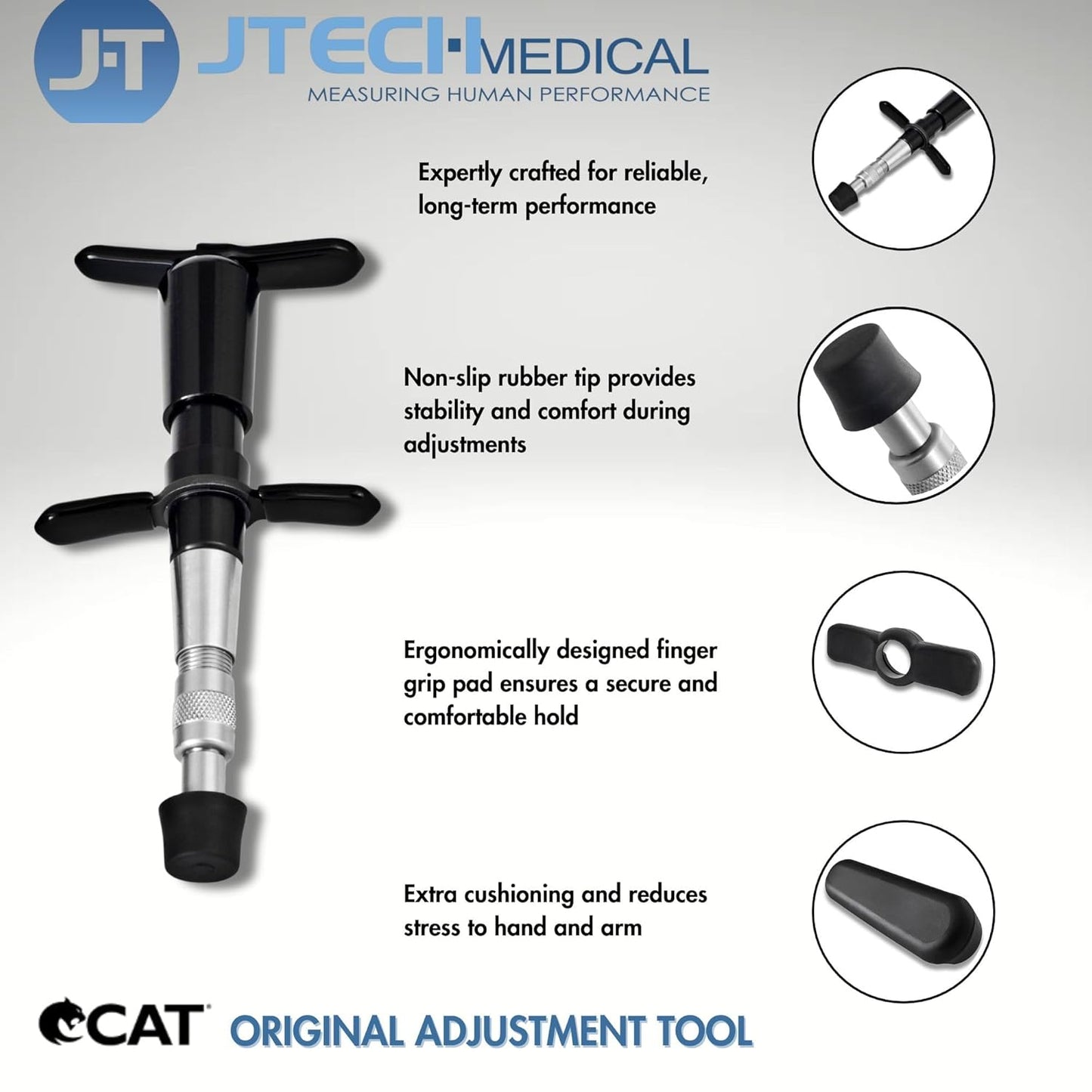 JTECH CAT Original Chiropractic Adjusting Tool, Handheld Spine Correction Tool and Back & Neck Massager, 20-45 lbs Max Average Force Range, Made in USA