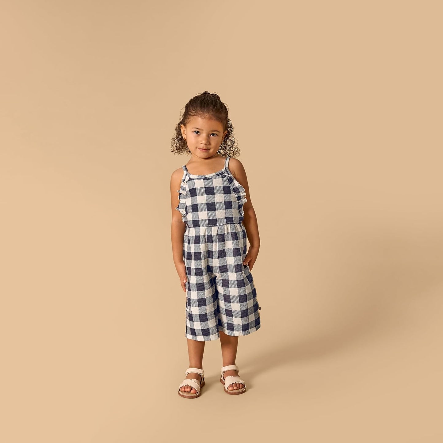 Modern Moments by Gerber Baby Girls' Ruffle Wide Leg Romper