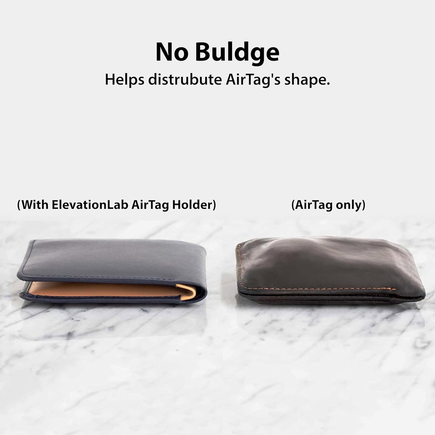 TagVault™ AirTag Wallet Holder - The Thinnest AirTag Wallet Card Insert | Flexible, Stays Hidden, Patent Pending | Elevation Lab