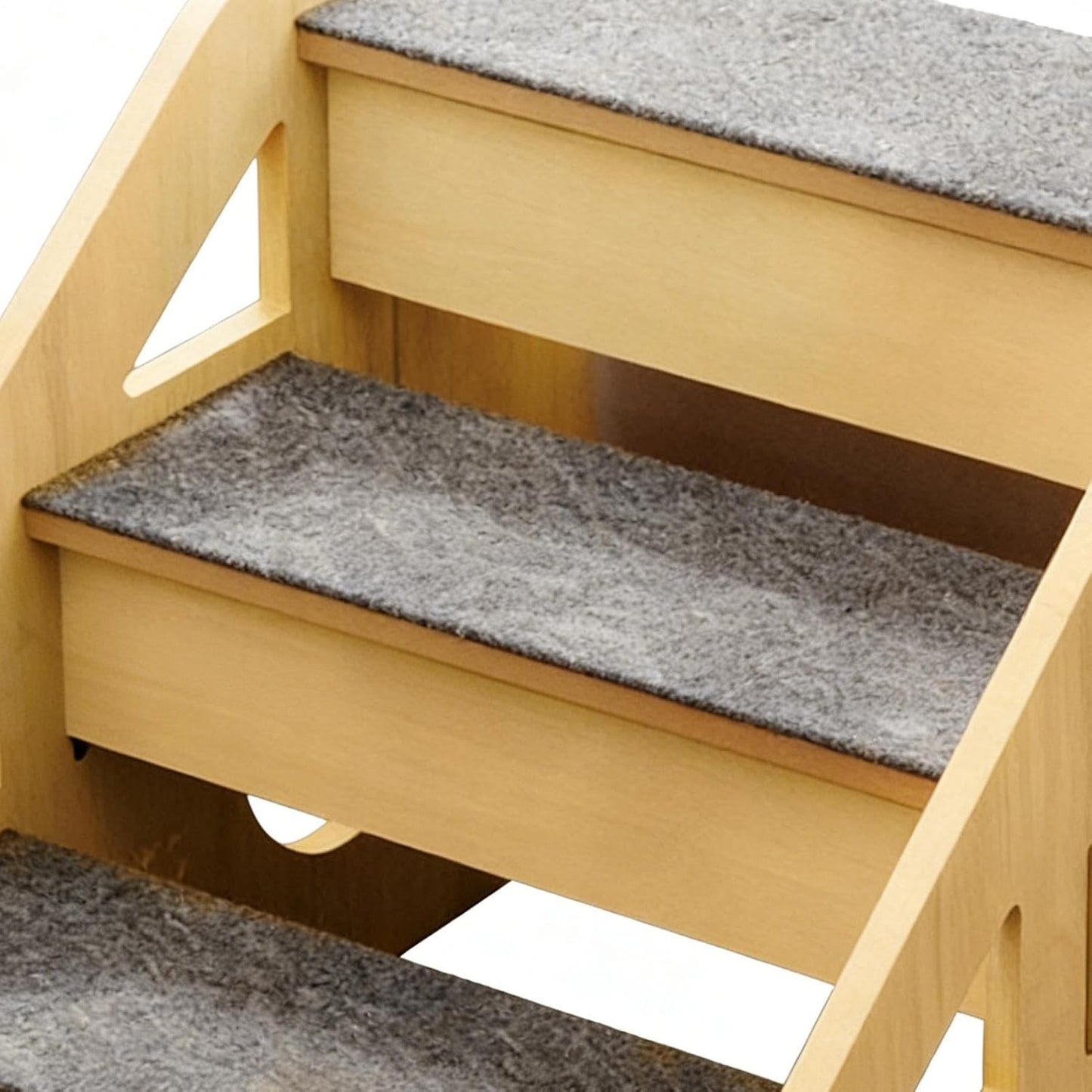 TimberTrot Pro - Dog Steps | Wooden Non-Slip Pet Ladder | 3-Step Cat Stairs for Couch, Sofa, and Bed | for Small Elderly Puppy and Kittens | Apartment Friendly